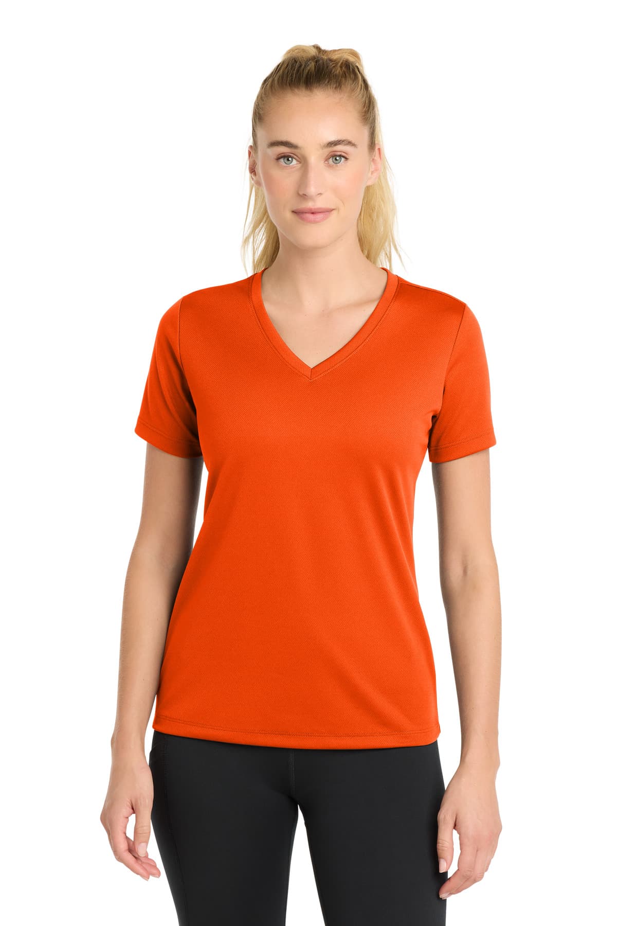 Sport-Tek Sport-Tek Women's PosiCharge RacerMesh V-Neck Tee. LST340