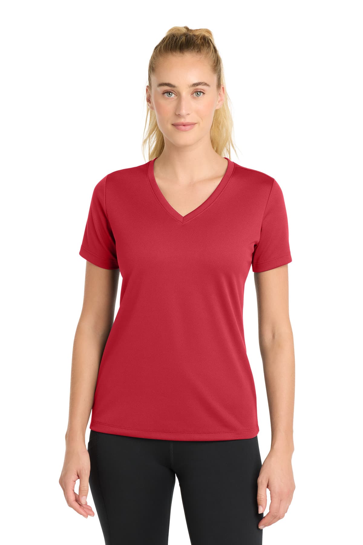 Sport-Tek Sport-Tek Women's PosiCharge RacerMesh V-Neck Tee. LST340