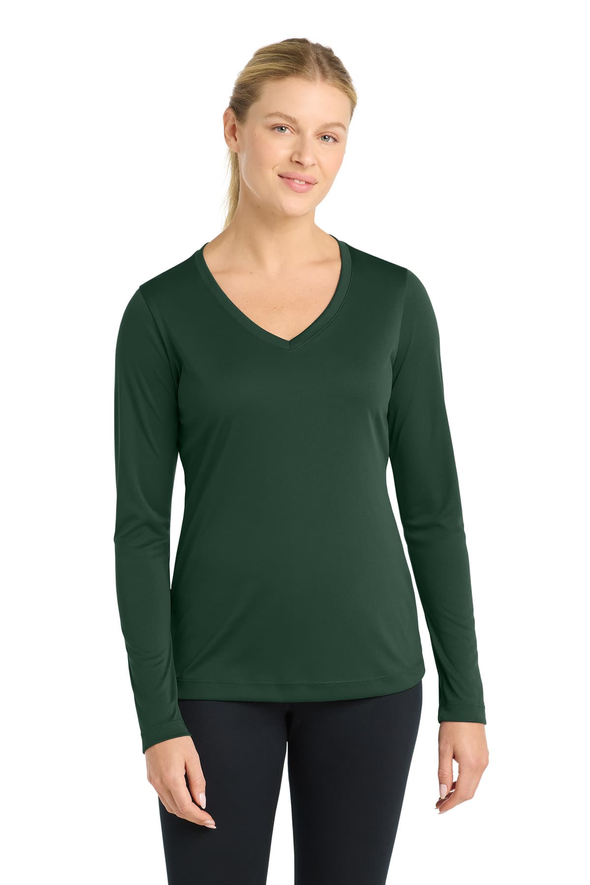Sport-Tek Sport-Tek Women's Long Sleeve PosiCharge Competitor V-Neck Tee. LST353LS