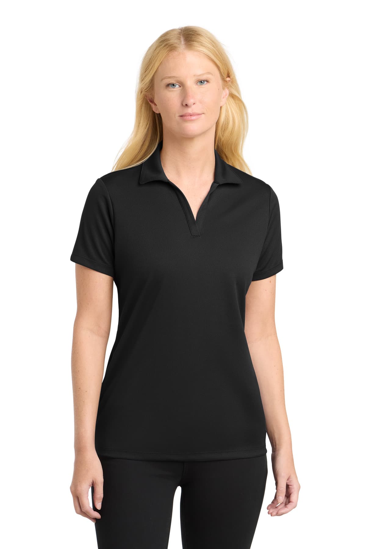 Sport-Tek Sport-Tek Women's PosiCharge RacerMesh Polo. LST640 in Black