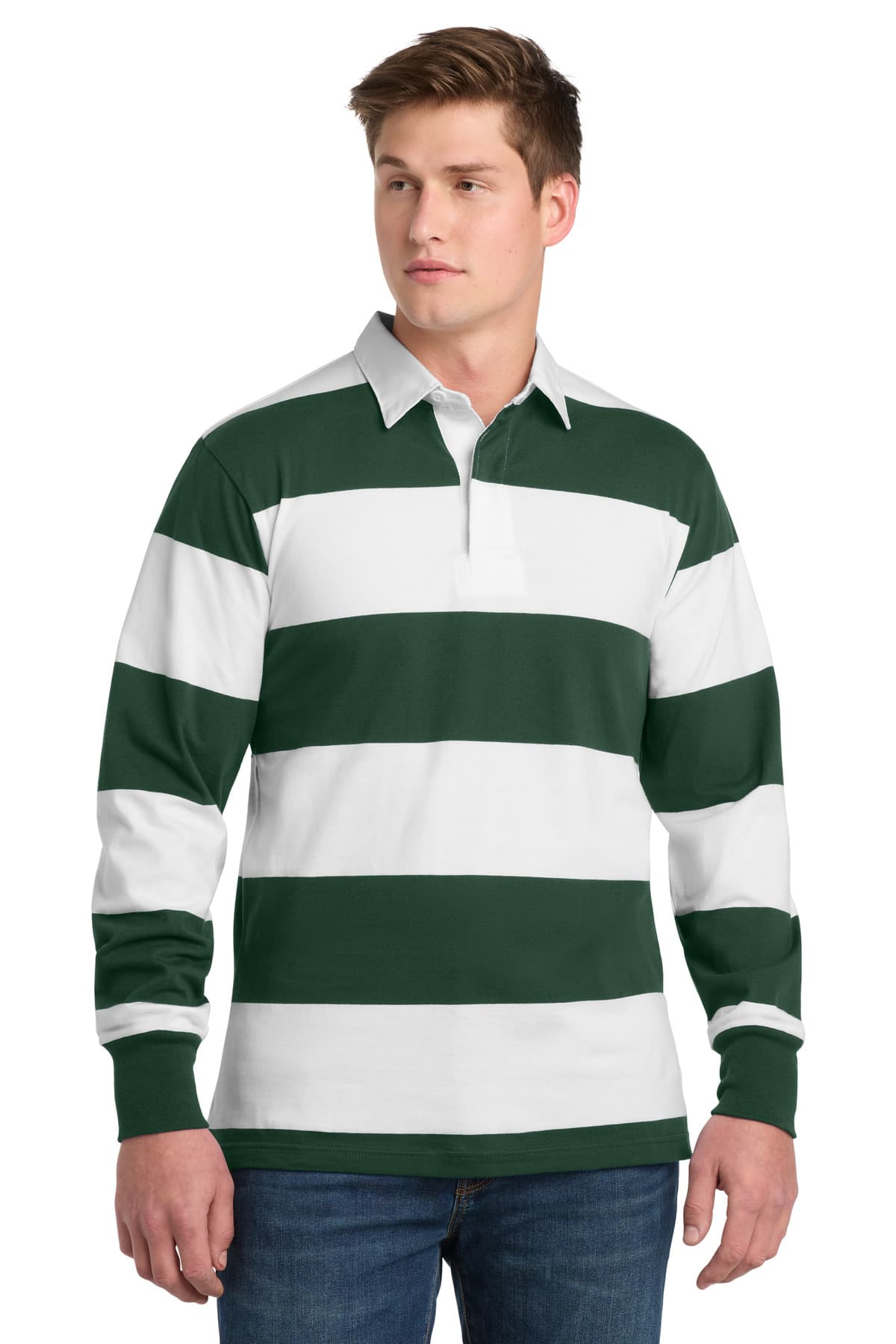 Sport-Tek Sport-Tek Classic Long Sleeve Rugby Polo. ST301