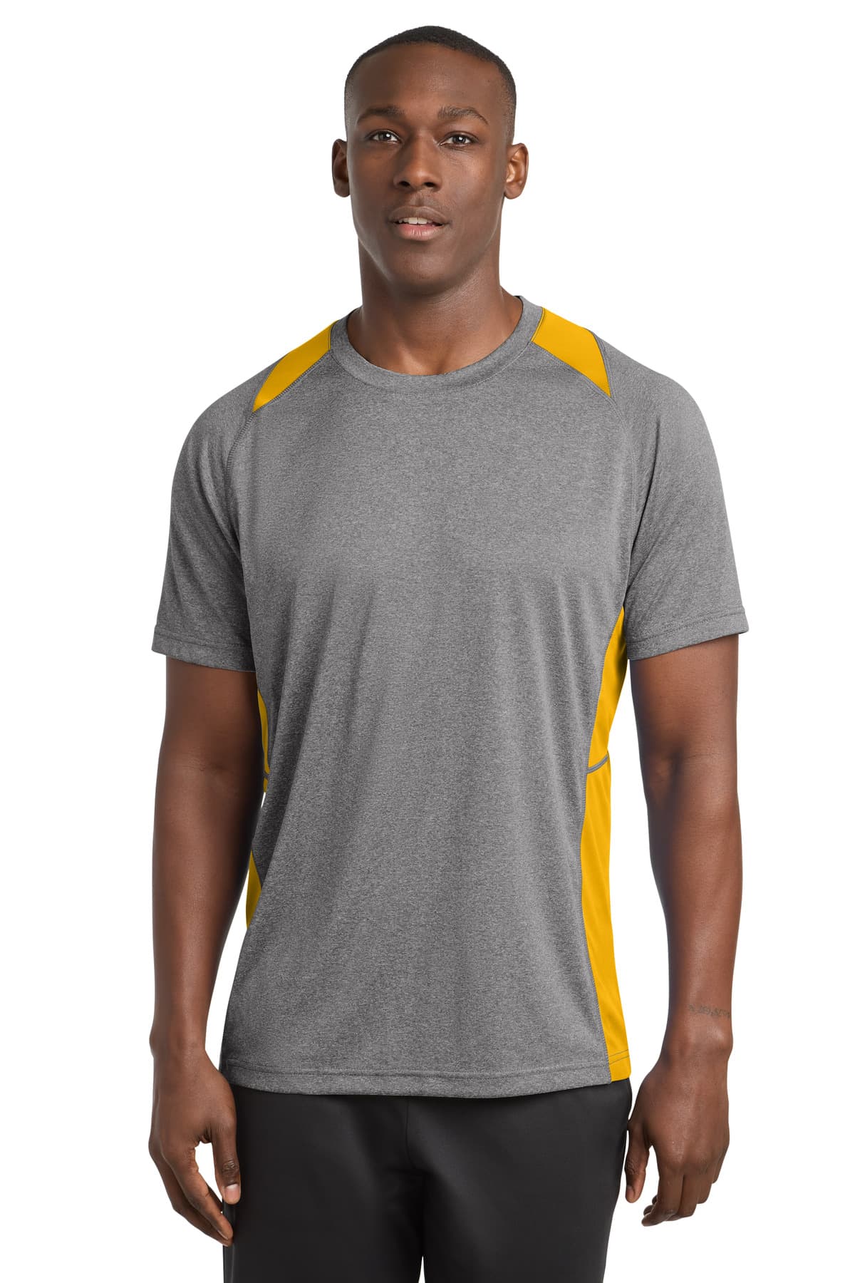 Sport-Tek Sport-Tek Heather Colorblock Contender Tee. ST361