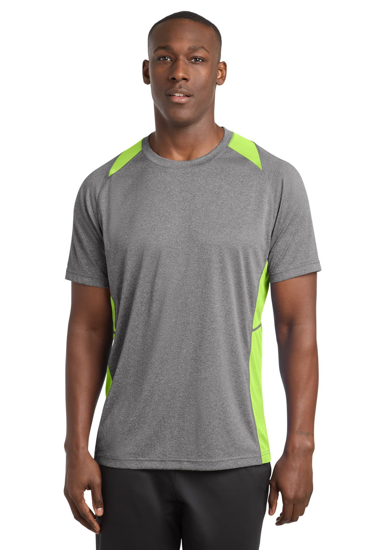 Sport-Tek Sport-Tek Heather Colorblock Contender Tee. ST361