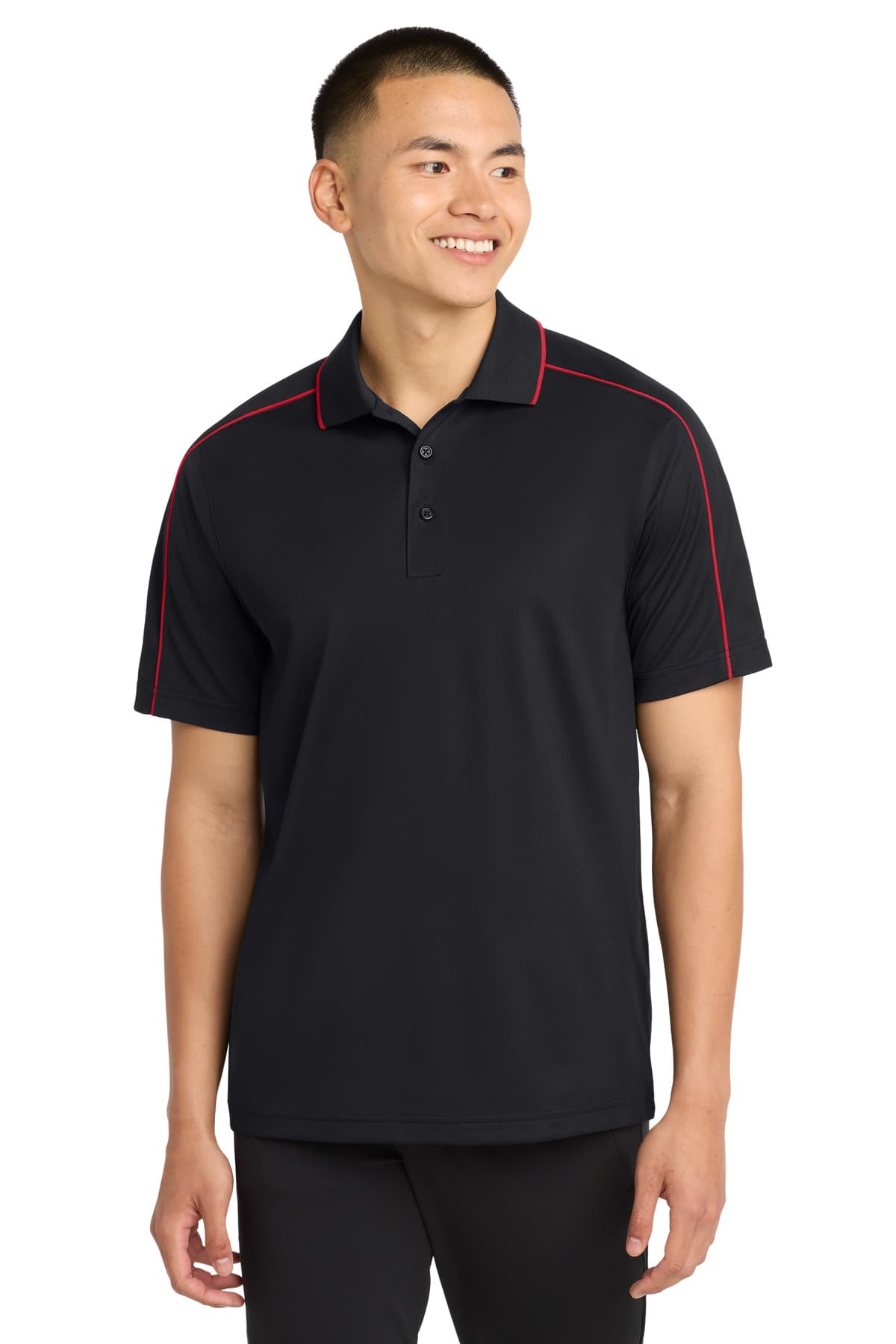 Sport-Tek Sport-Tek Micropique Sport-Wick Piped Polo. ST653