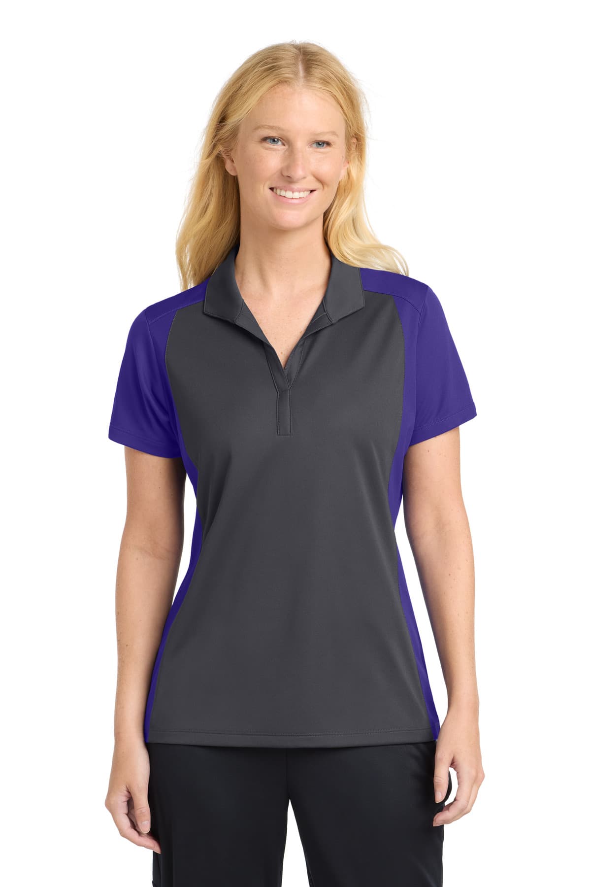 Sport-Tek Sport-Tek Women's Colorblock Micropique Sport-Wick Polo. LST652