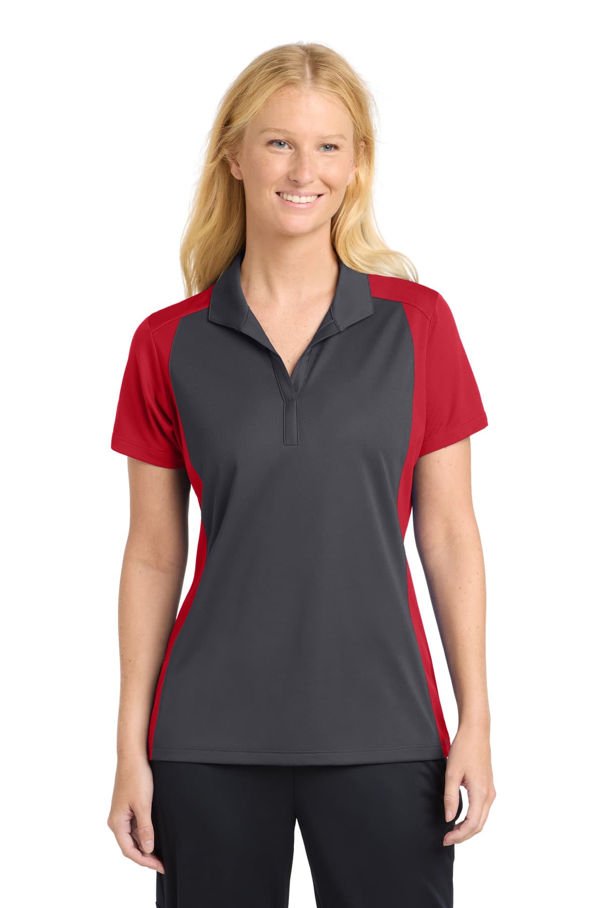 Sport-Tek Sport-Tek Women's Colorblock Micropique Sport-Wick Polo. LST652