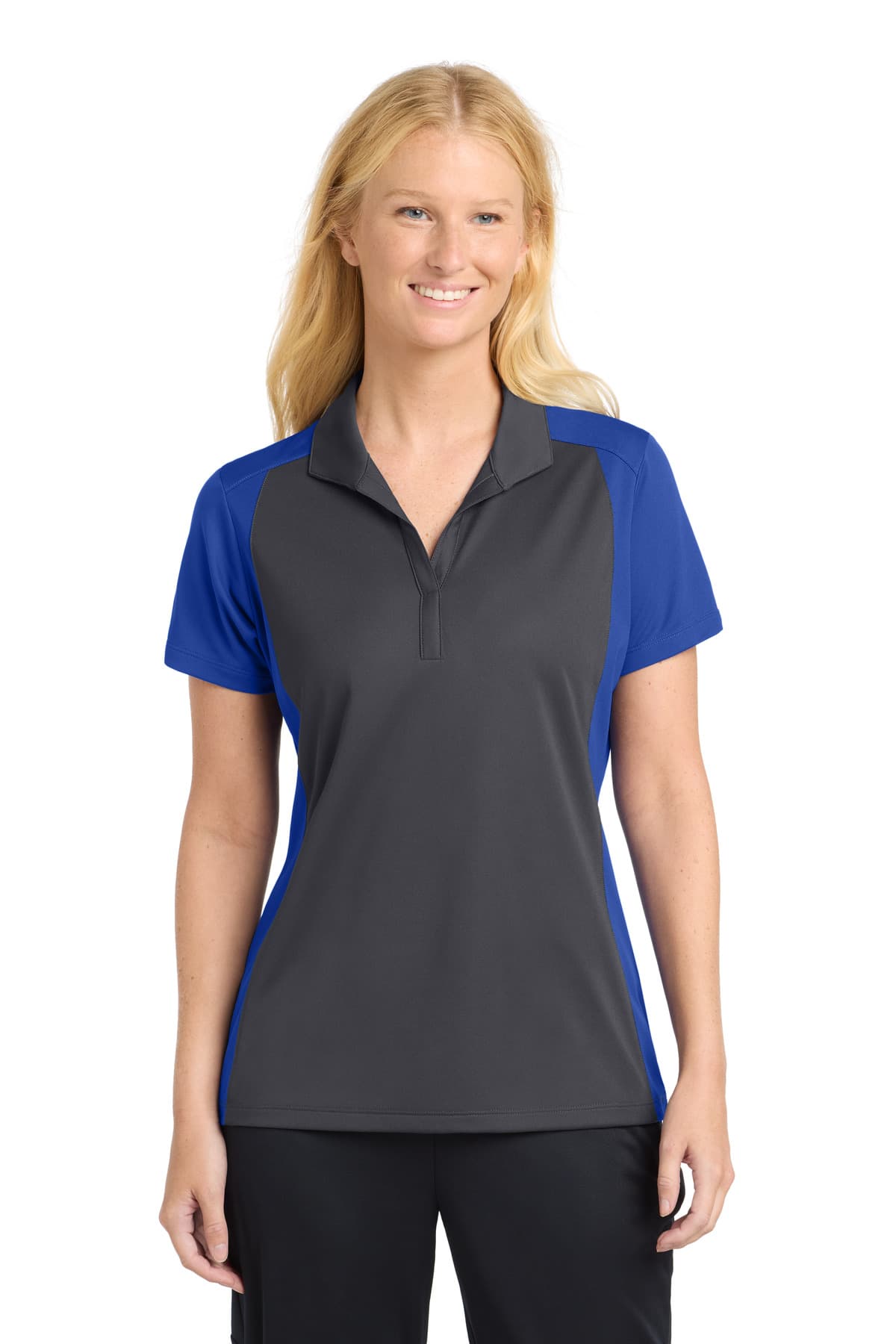 Sport-Tek Sport-Tek Women's Colorblock Micropique Sport-Wick Polo. LST652