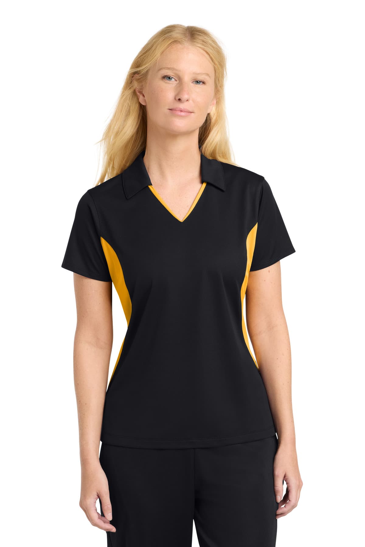 Sport-Tek Sport-Tek Women's Side Blocked Micropique Sport-Wick Polo. LST655