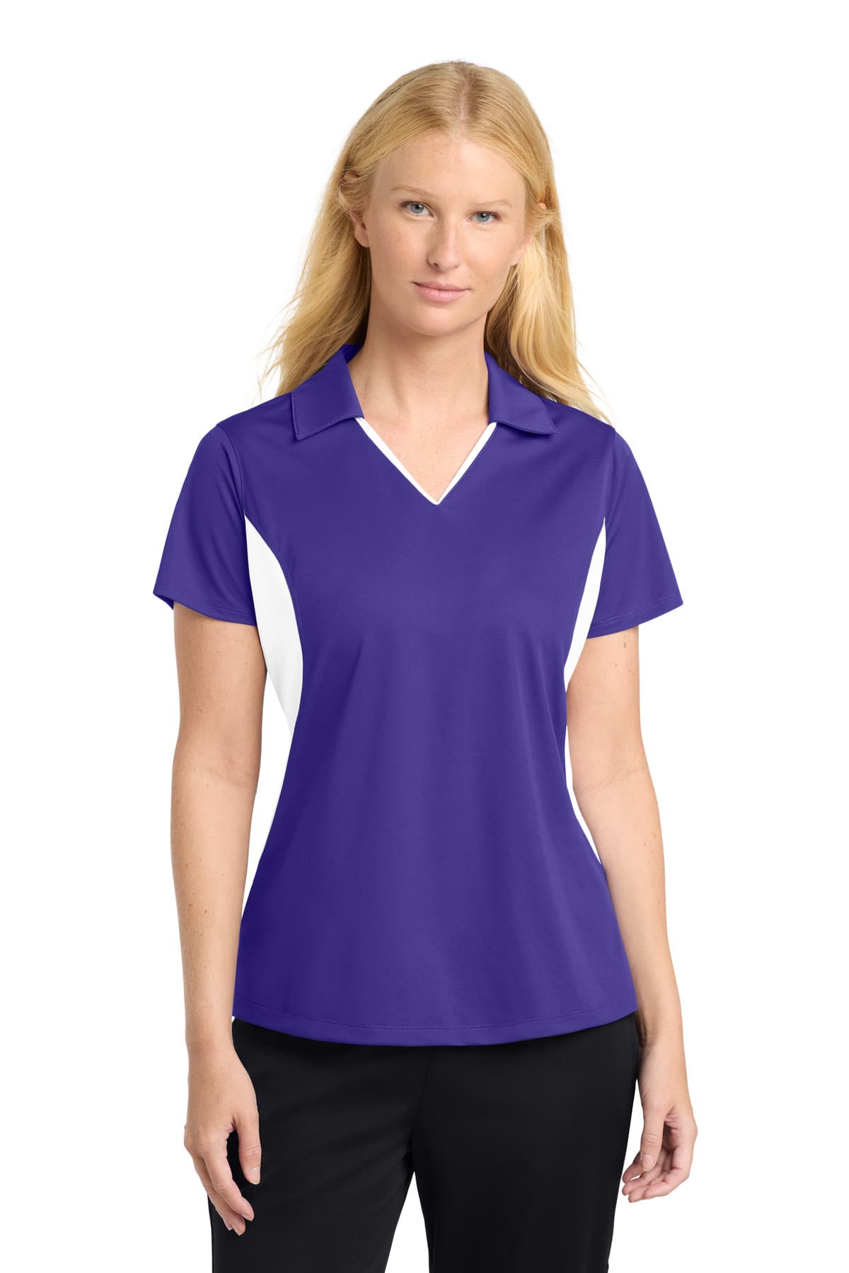 Sport-Tek Sport-Tek Women's Side Blocked Micropique Sport-Wick Polo. LST655
