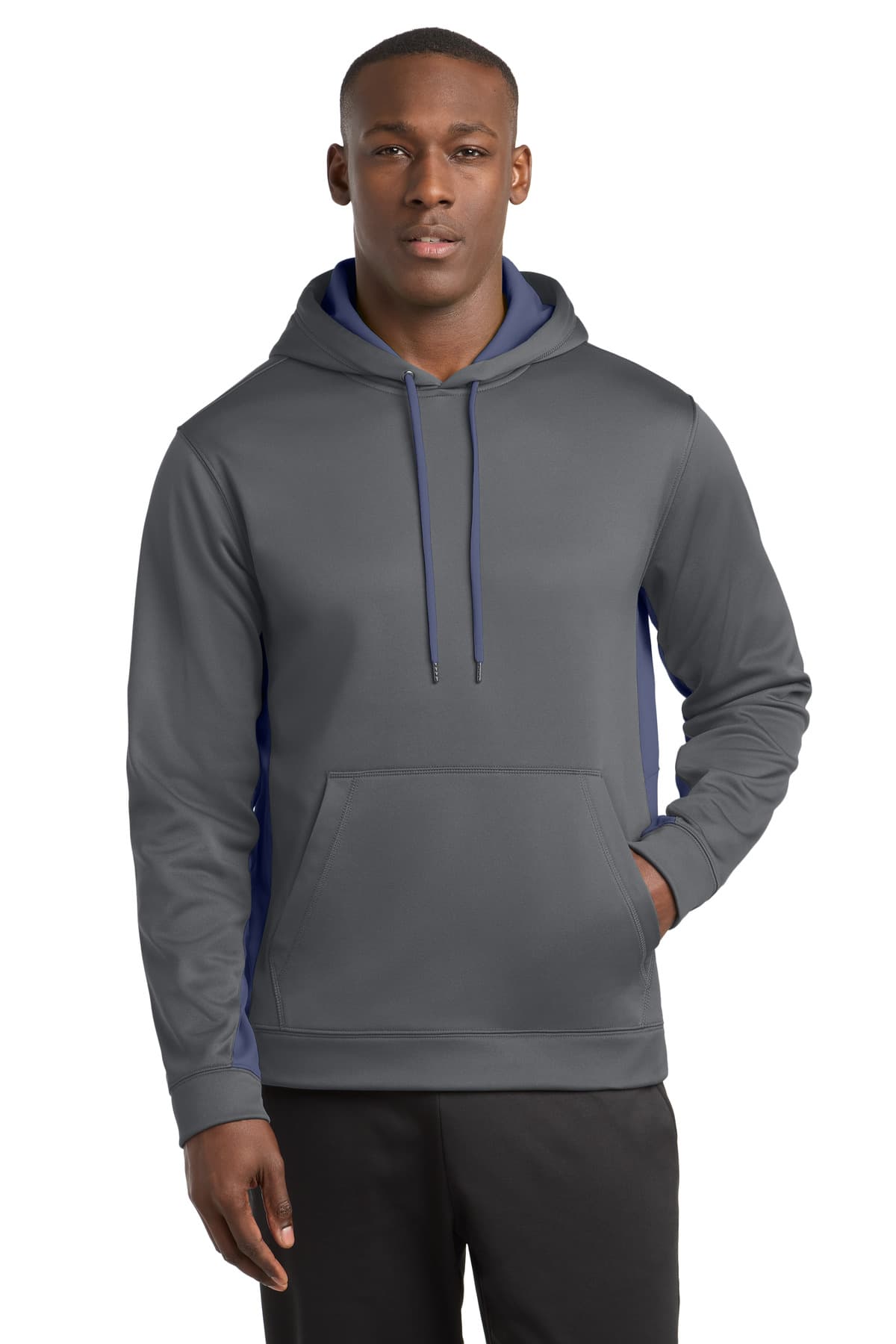 Sport-Tek Sport-Tek Sport-Wick Fleece Colorblock Hooded Pullover. ST235