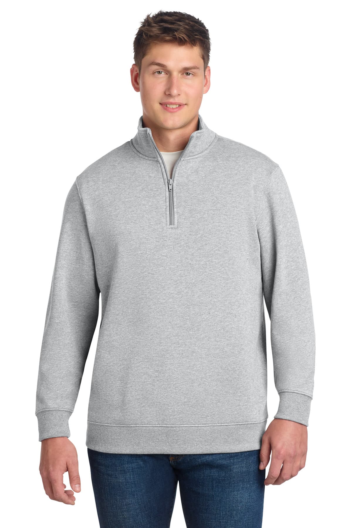 Sport-Tek Sport-Tek 1/4-Zip Sweatshirt. ST253 in Athletic Heather
