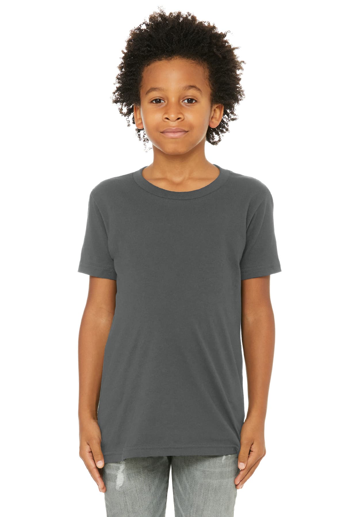 Bella + Canvas BELLA+CANVAS  Youth Jersey Short Sleeve Tee. BC3001Y in Asphalt
