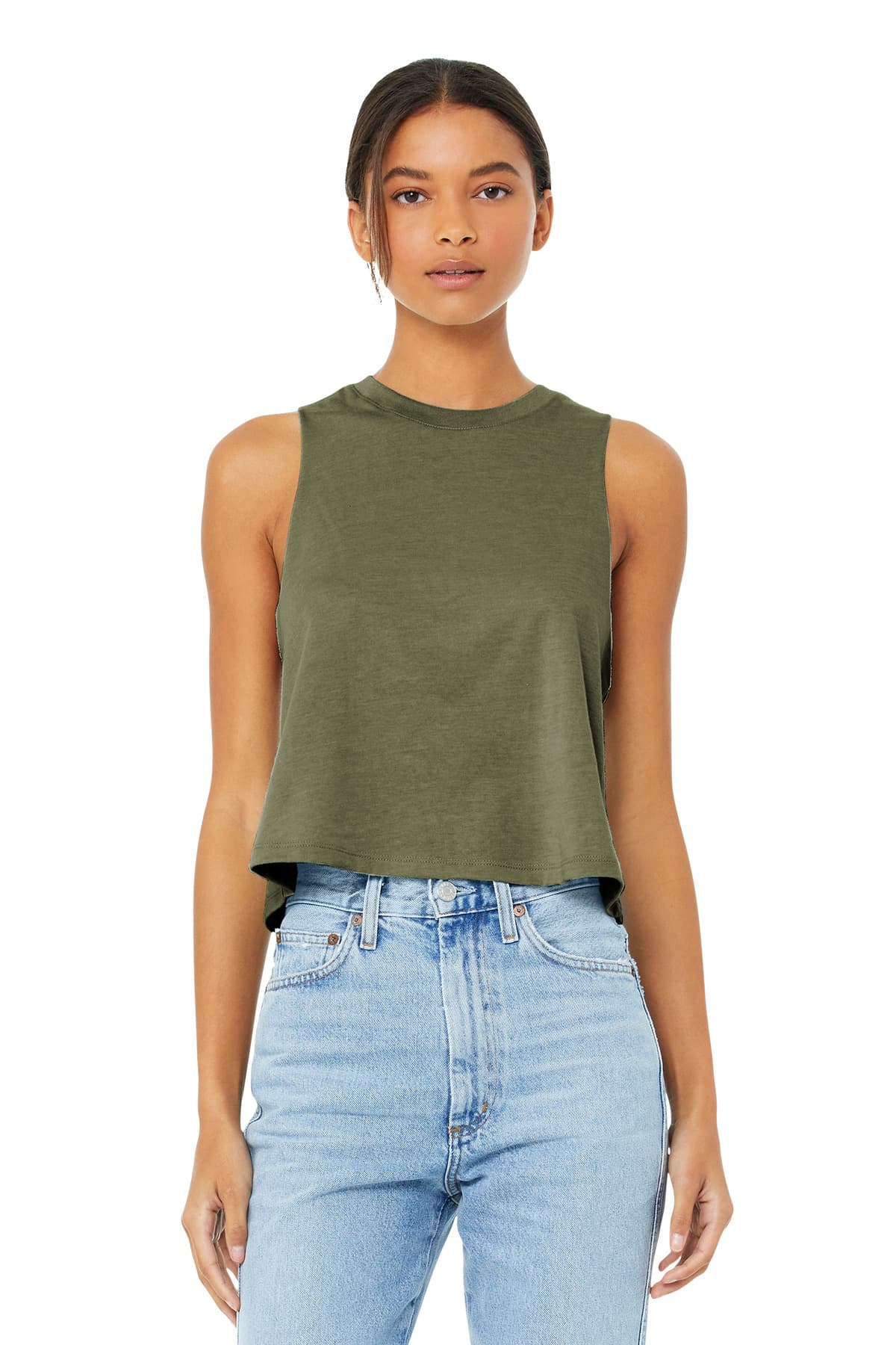 Bella + Canvas BELLA+CANVAS  Women's Racerback Cropped Tank. BC6682