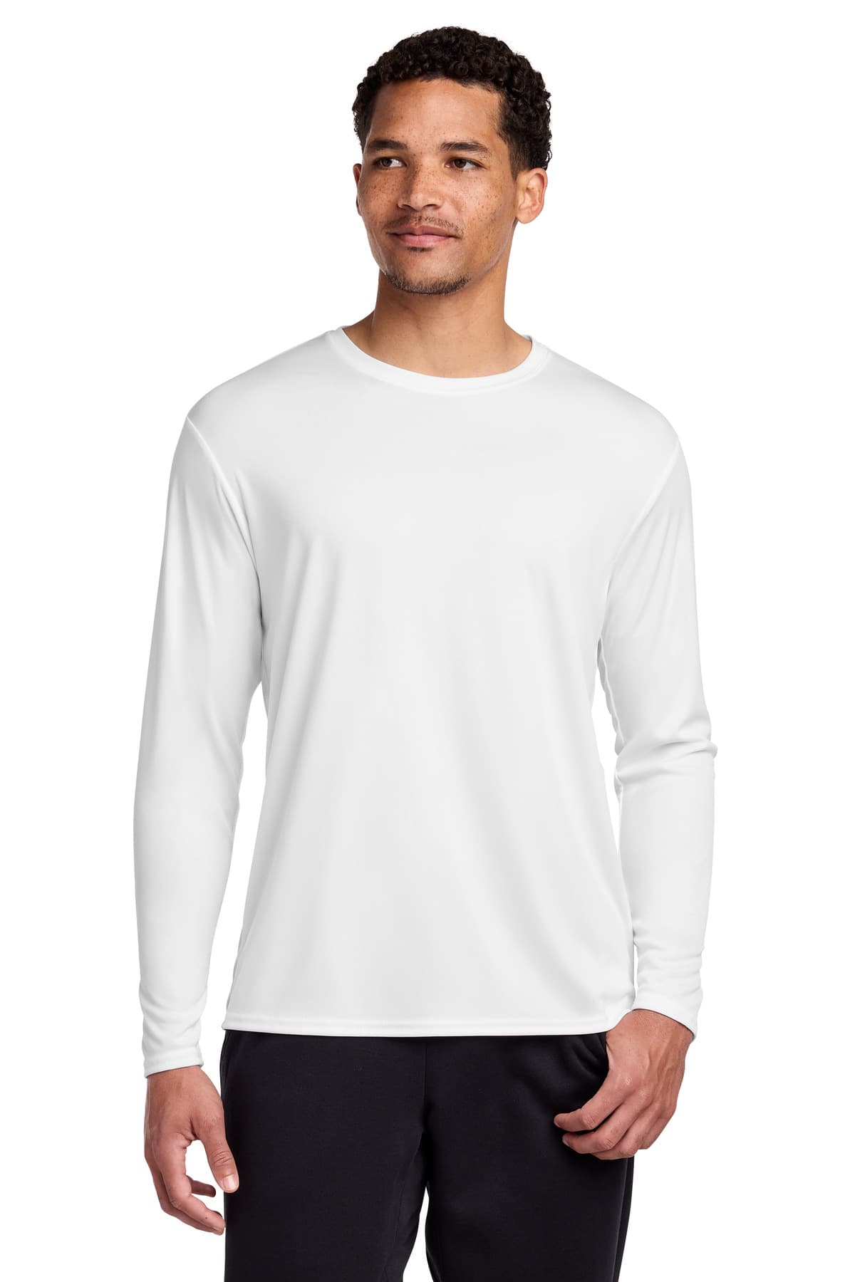 Port & Company Port & Co Long Sleeve Performance Tee. PC380LS in White
