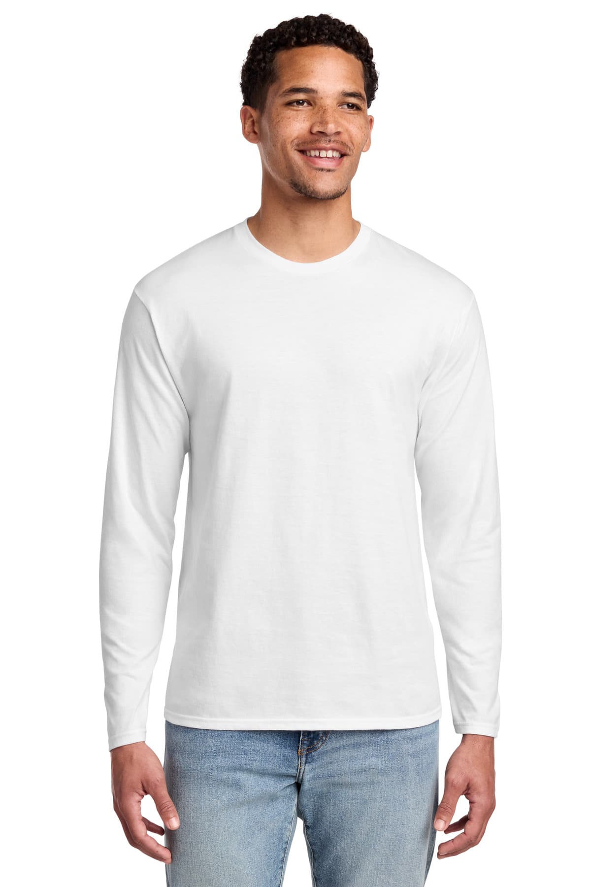 Port & Company Port & Co Long Sleeve Fan Favorite Tee. PC450LS in White