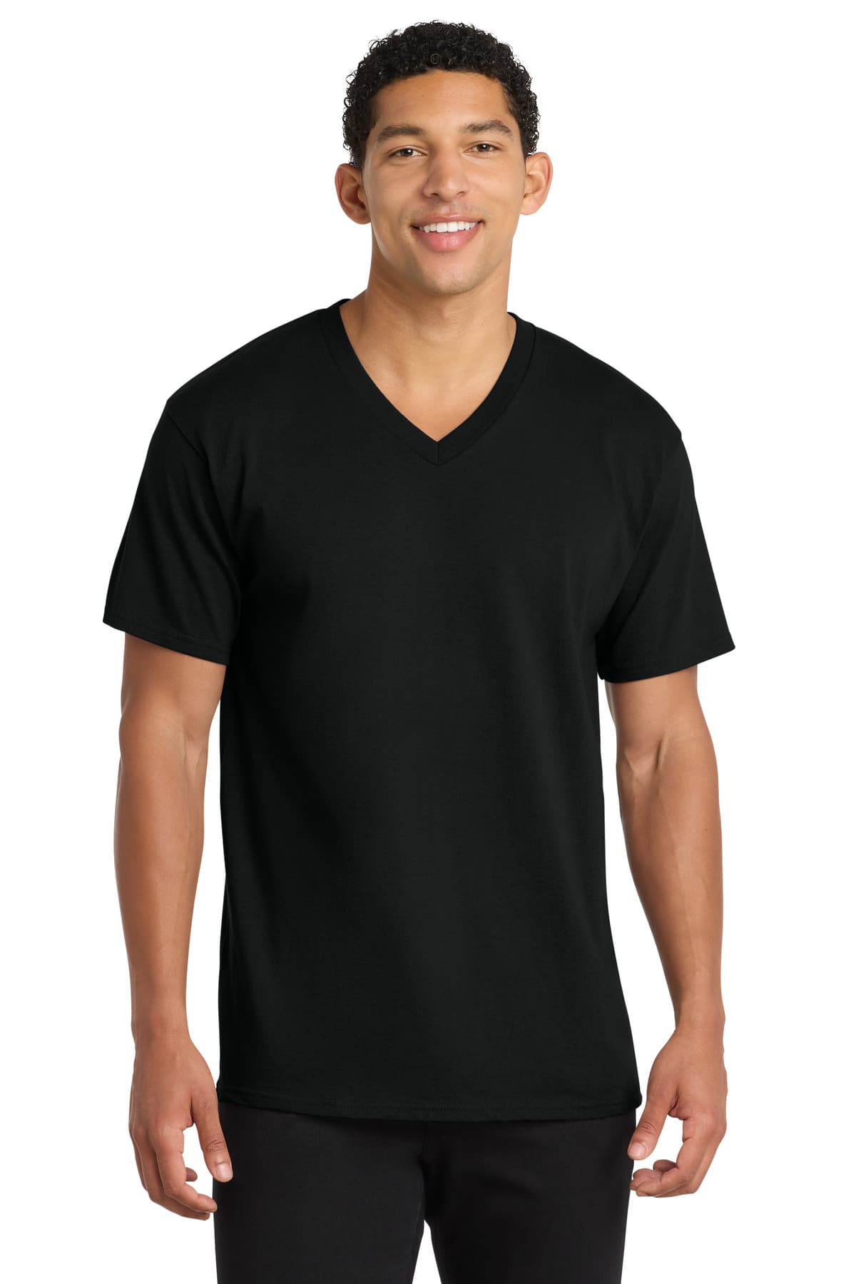 Port & Company Port & Co Core Cotton V-Neck Tee. PC54V