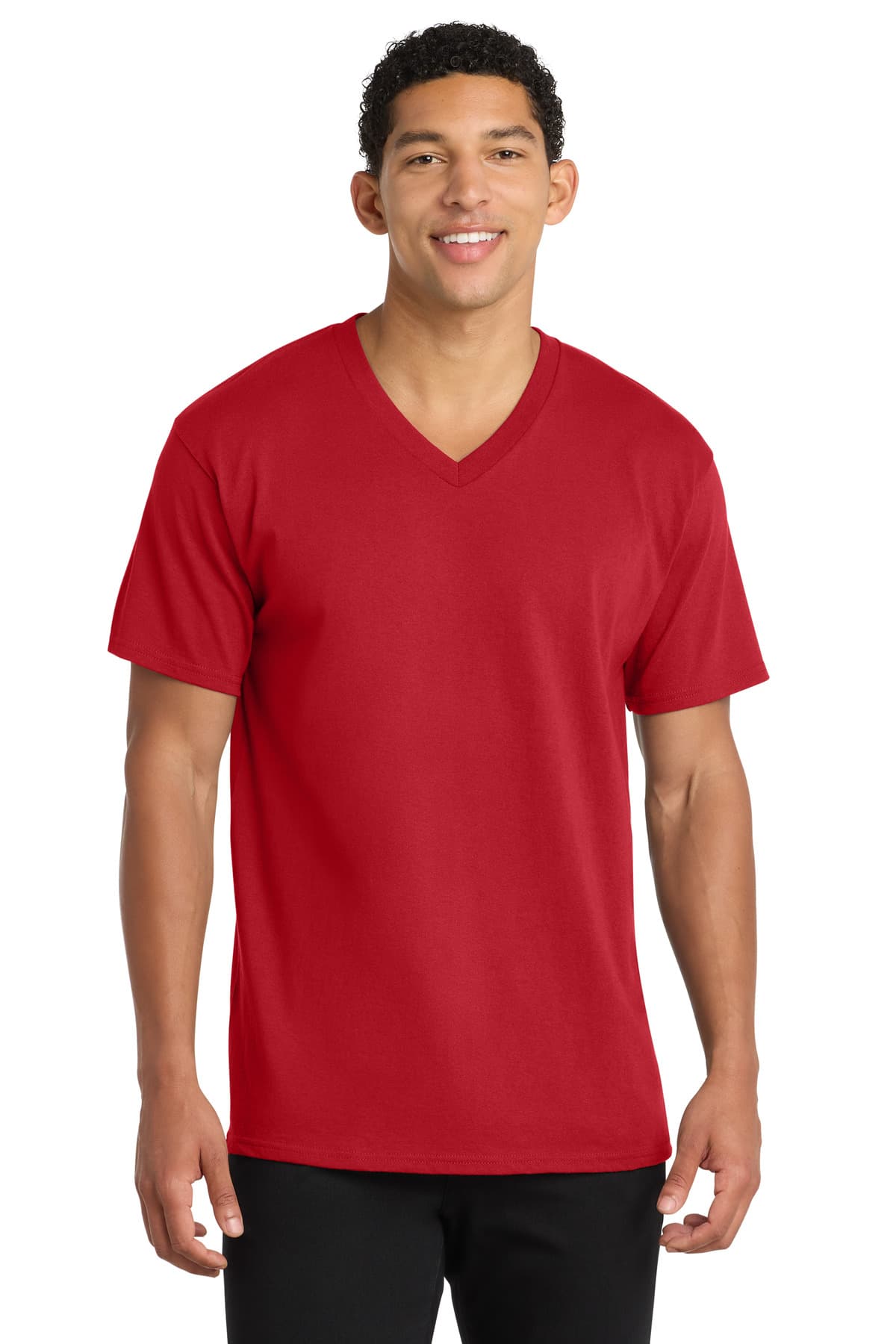 Port & Company Port & Co Core Cotton V-Neck Tee. PC54V