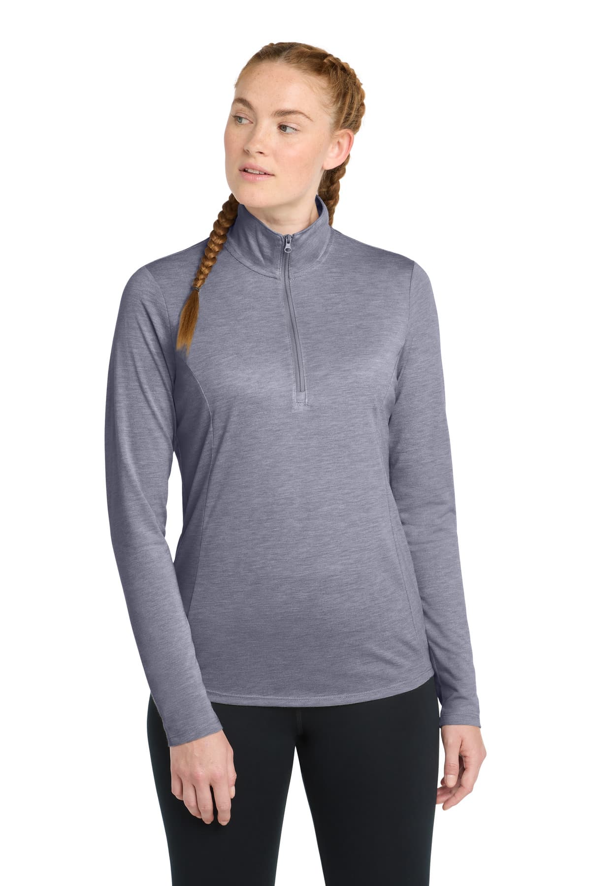 Sport-Tek Sport-Tek  Women's PosiCharge  Tri-Blend Wicking 1/4-Zip Pullover. LST407