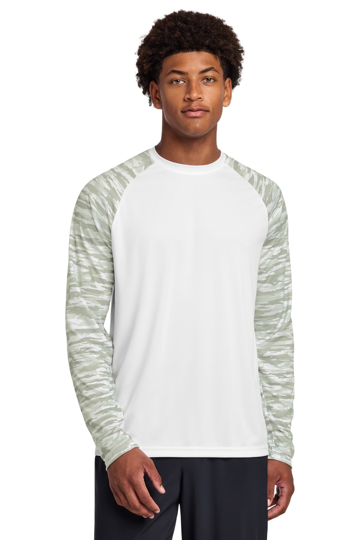 Sport-Tek Sport-Tek Drift Camo Colorblock Long Sleeve Tee ST376LS