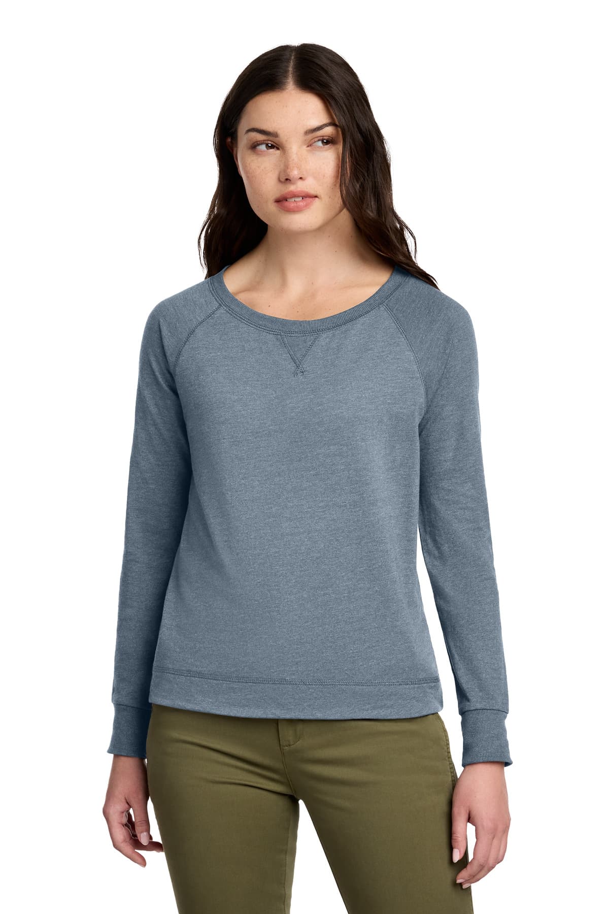 District District Women's Featherweight French Terry Long Sleeve Crewneck DT672