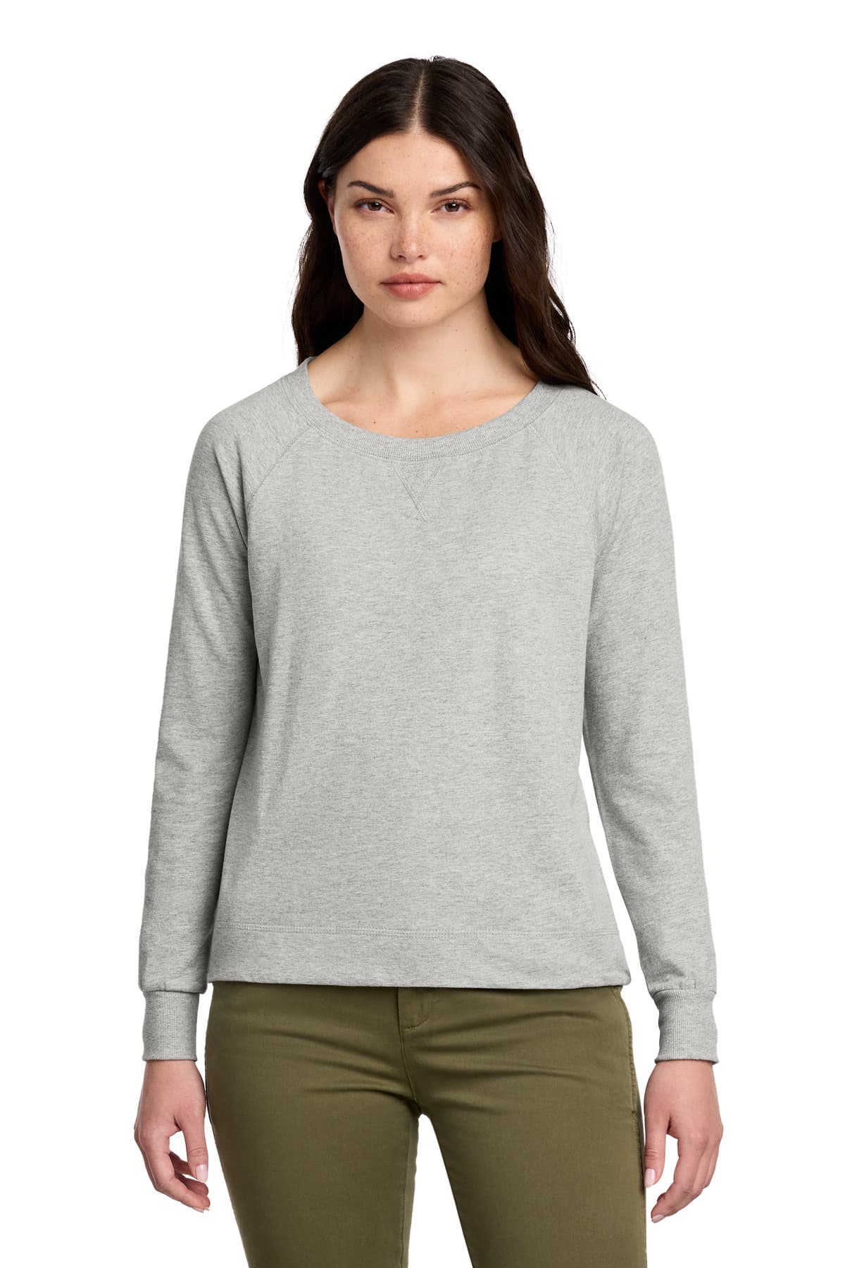 District District Women's Featherweight French Terry Long Sleeve Crewneck DT672
