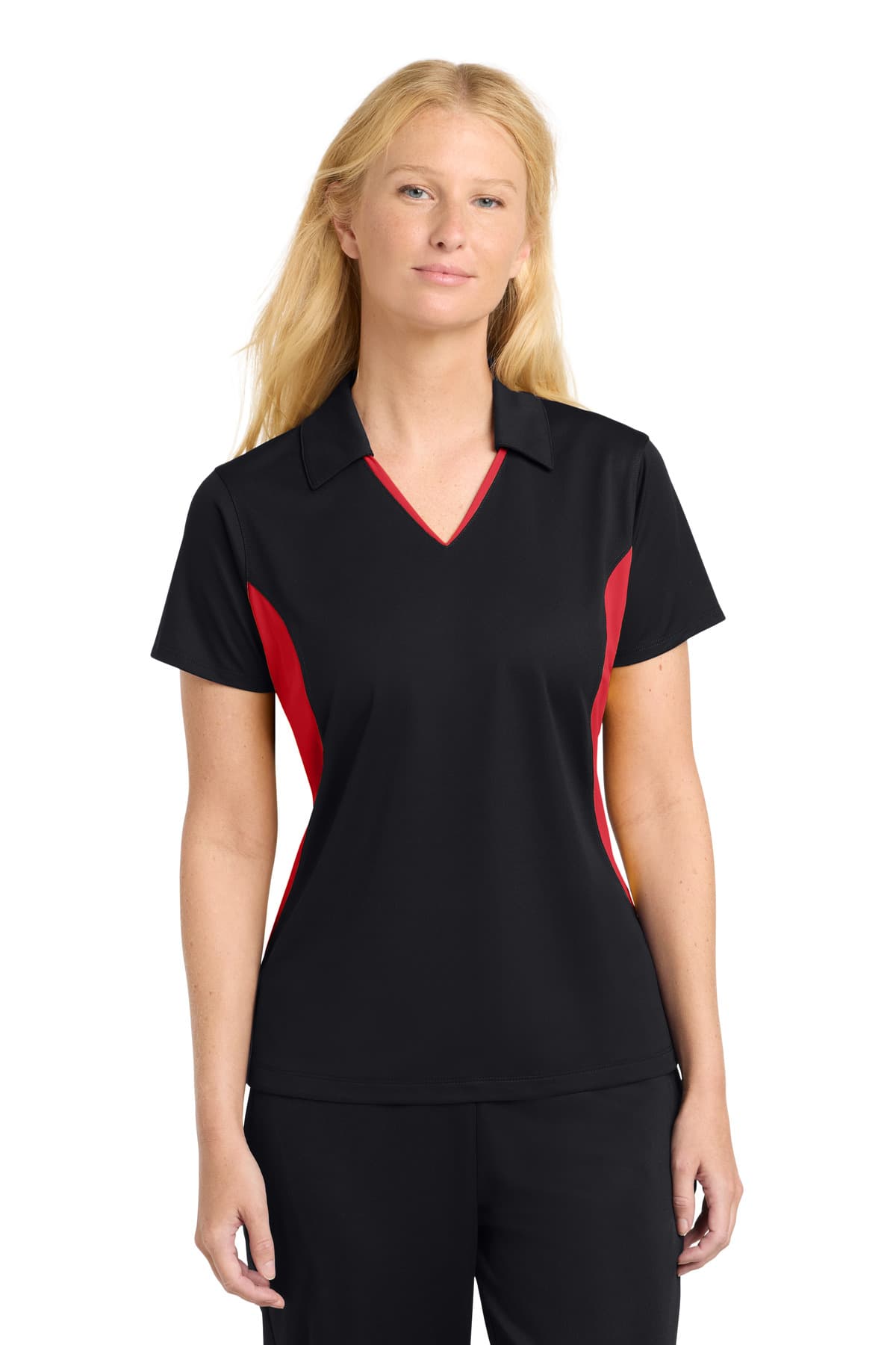Sport-Tek Sport-Tek Women's Side Blocked Micropique Sport-Wick Polo. LST655