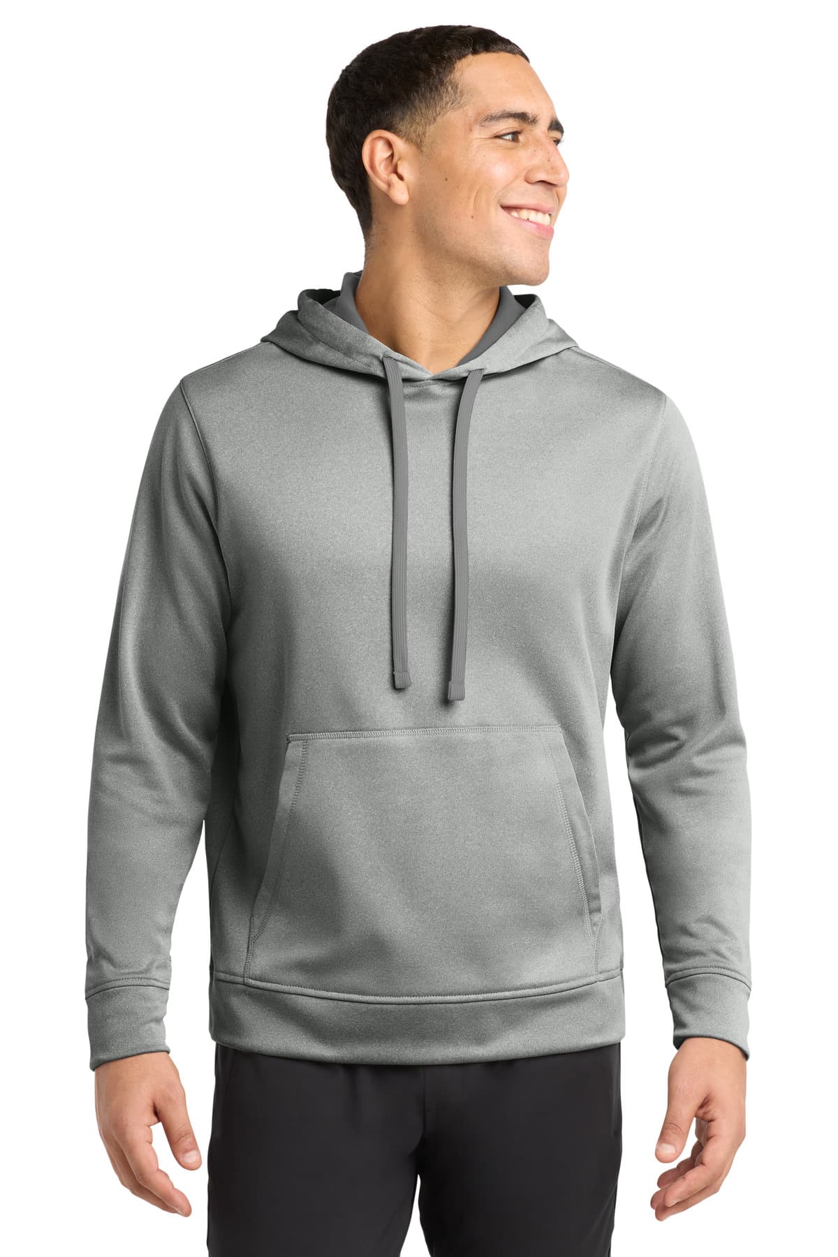 Sport-Tek Sport-Tek  PosiCharge  Sport-Wick  Heather Fleece Hooded Pullover. ST264