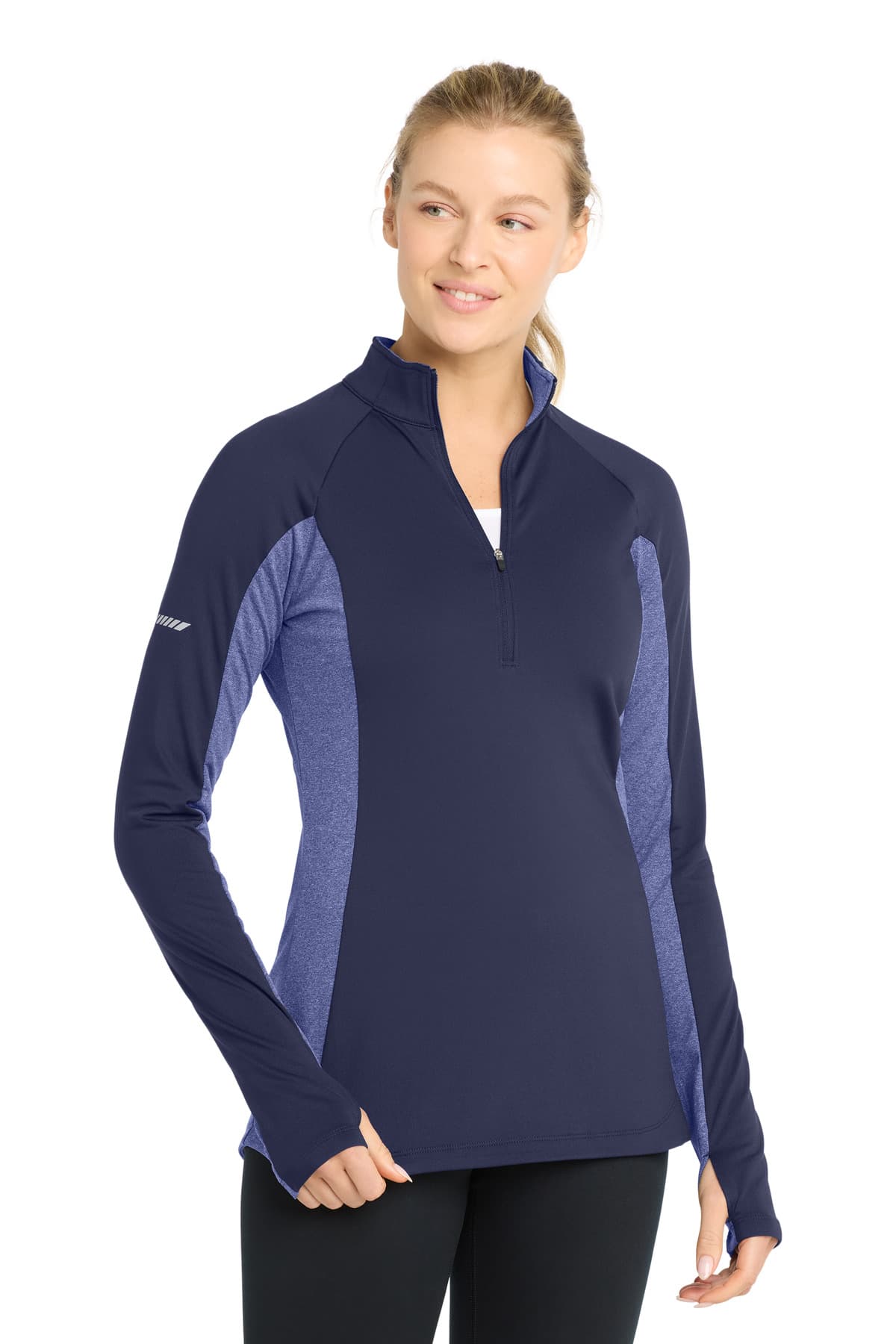 Sport-Tek Sport-Tek Women's Sport-Wick Stretch Contrast 1/4-Zip Pullover. LST854