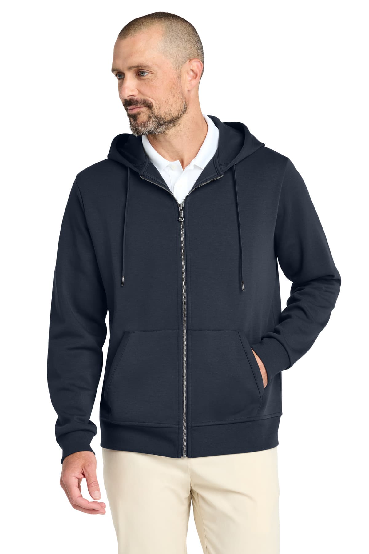 Brooks Brothers Brooks Brothers Double-Knit Full-Zip Hoodie BB18208