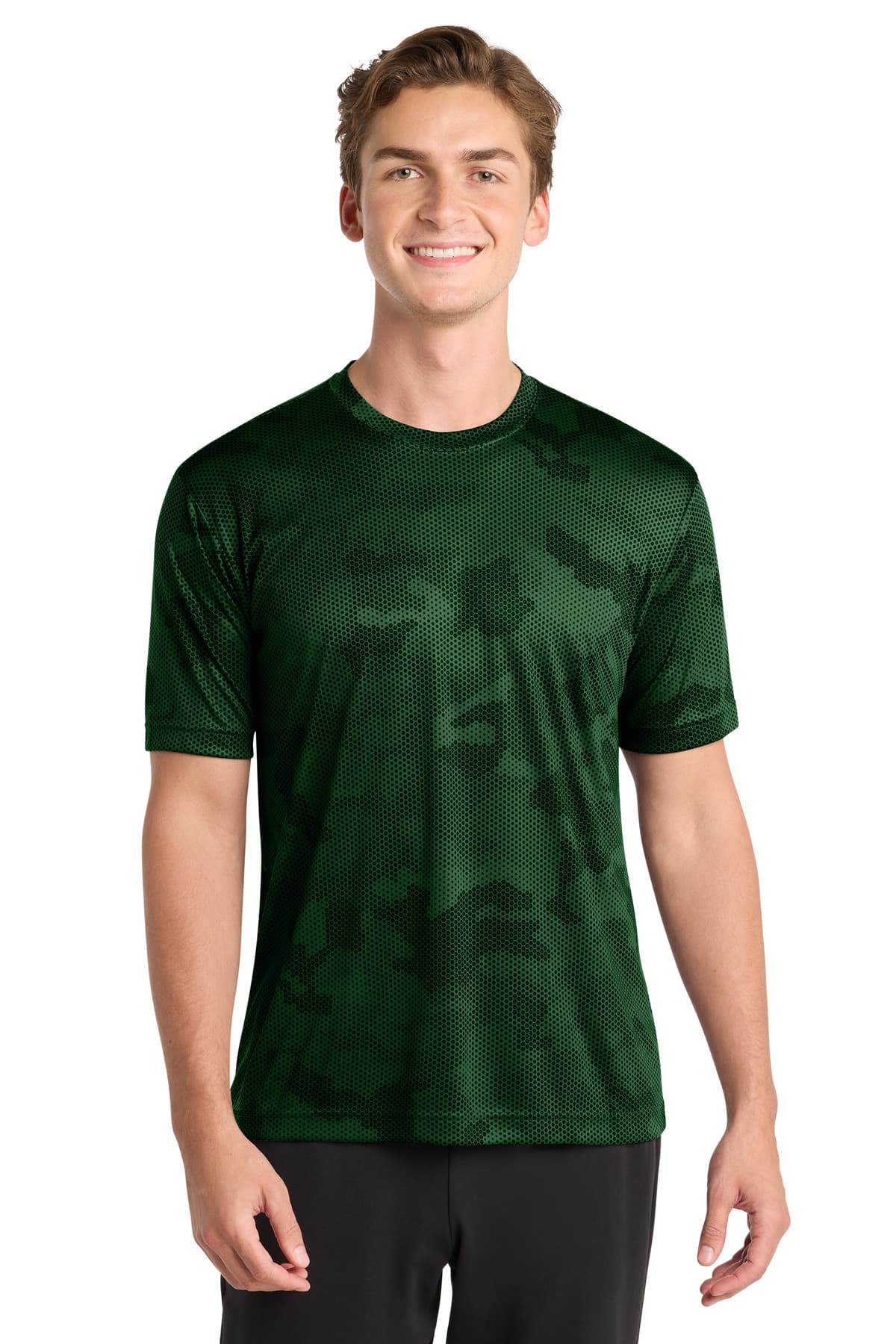 Sport-Tek Sport-Tek CamoHex Tee. ST370 in Forest Green