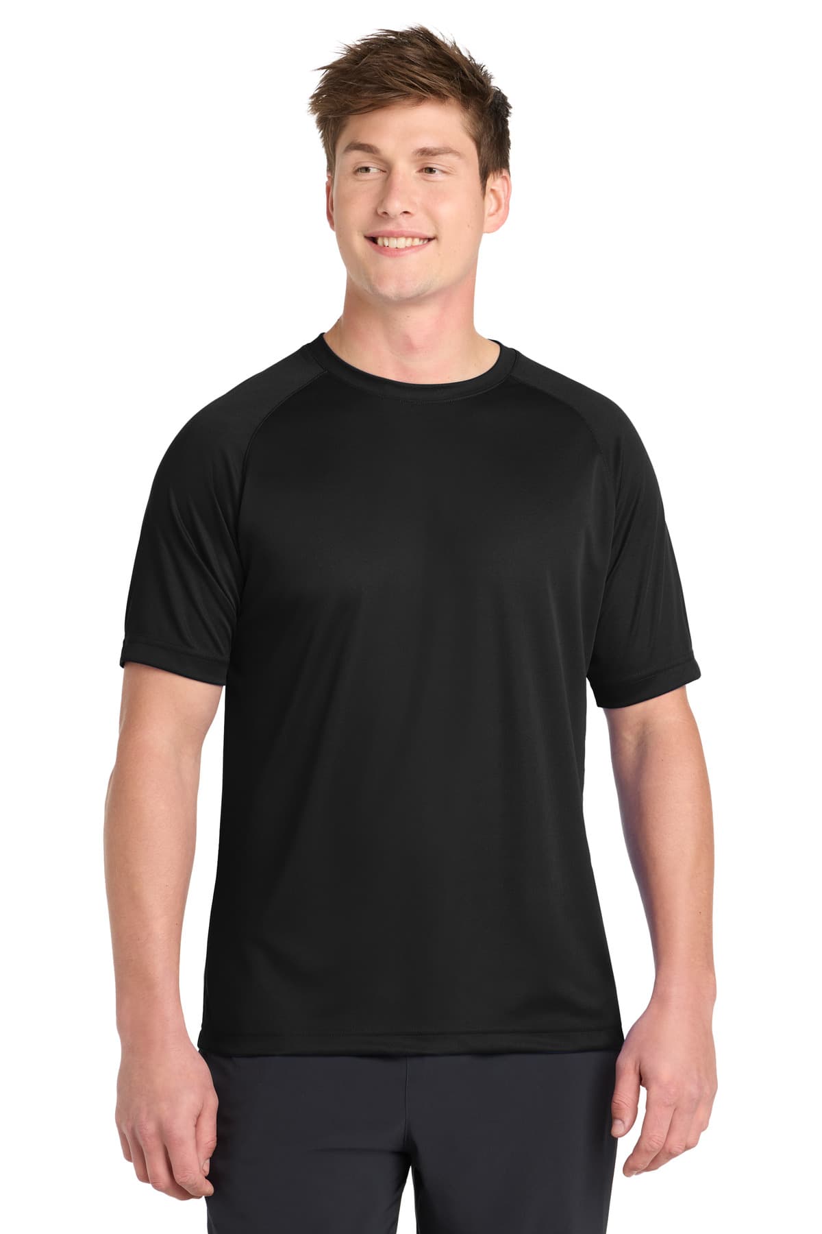 Sport-Tek Sport-Tek Dry Zone Short Sleeve Raglan T-Shirt. T473 in Black