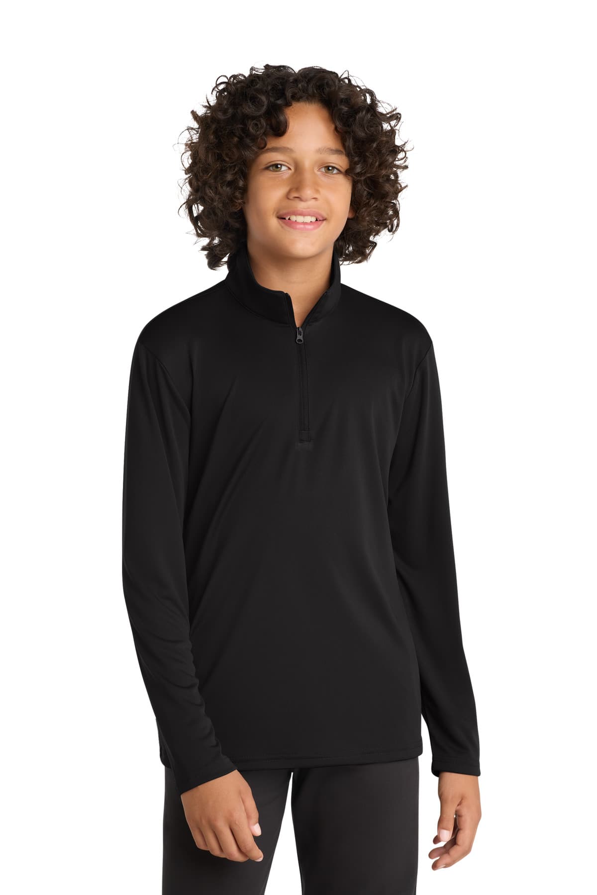 Sport-Tek Sport-Tek  Youth PosiCharge  Competitor  1/4-Zip Pullover. YST357 in Black