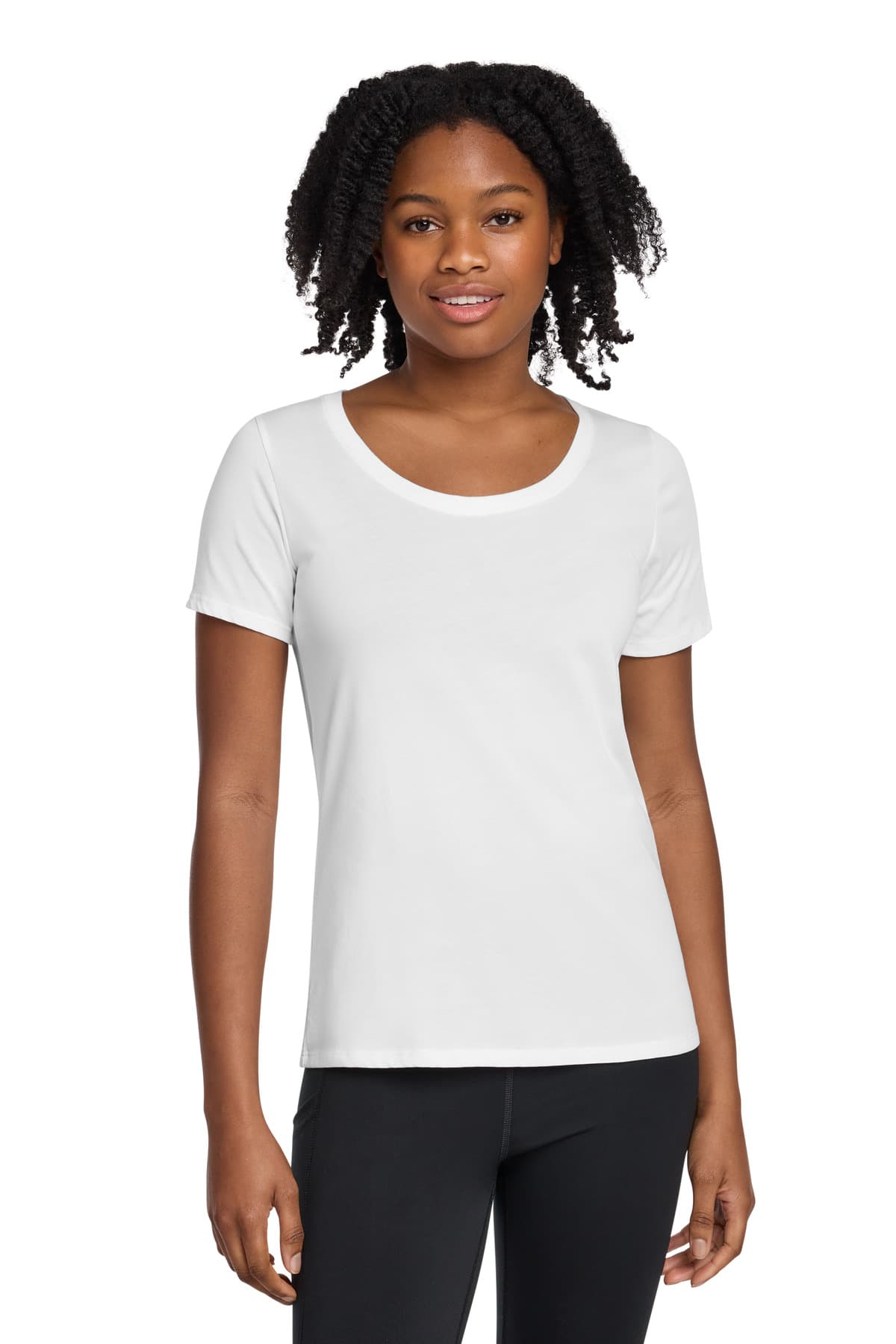 Nike Nike Women's Dri-FIT Cotton/Poly Scoop Neck Tee. NKBQ5234