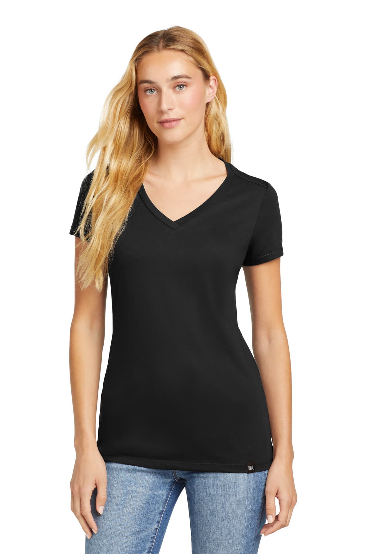 New Era New Era  Women's Heritage Blend V-Neck Tee. LNEA101 in Black