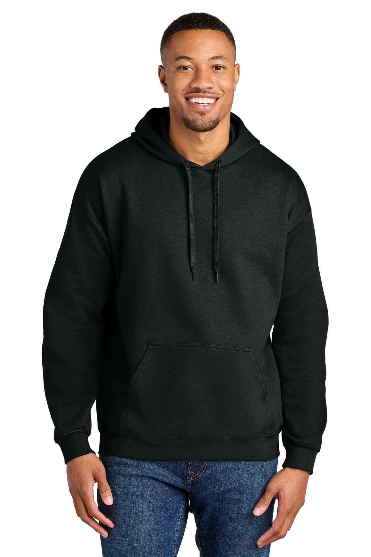 Gildan Gildan Softstyle Midweight Pullover Hooded Sweatshirt SF500 in Black