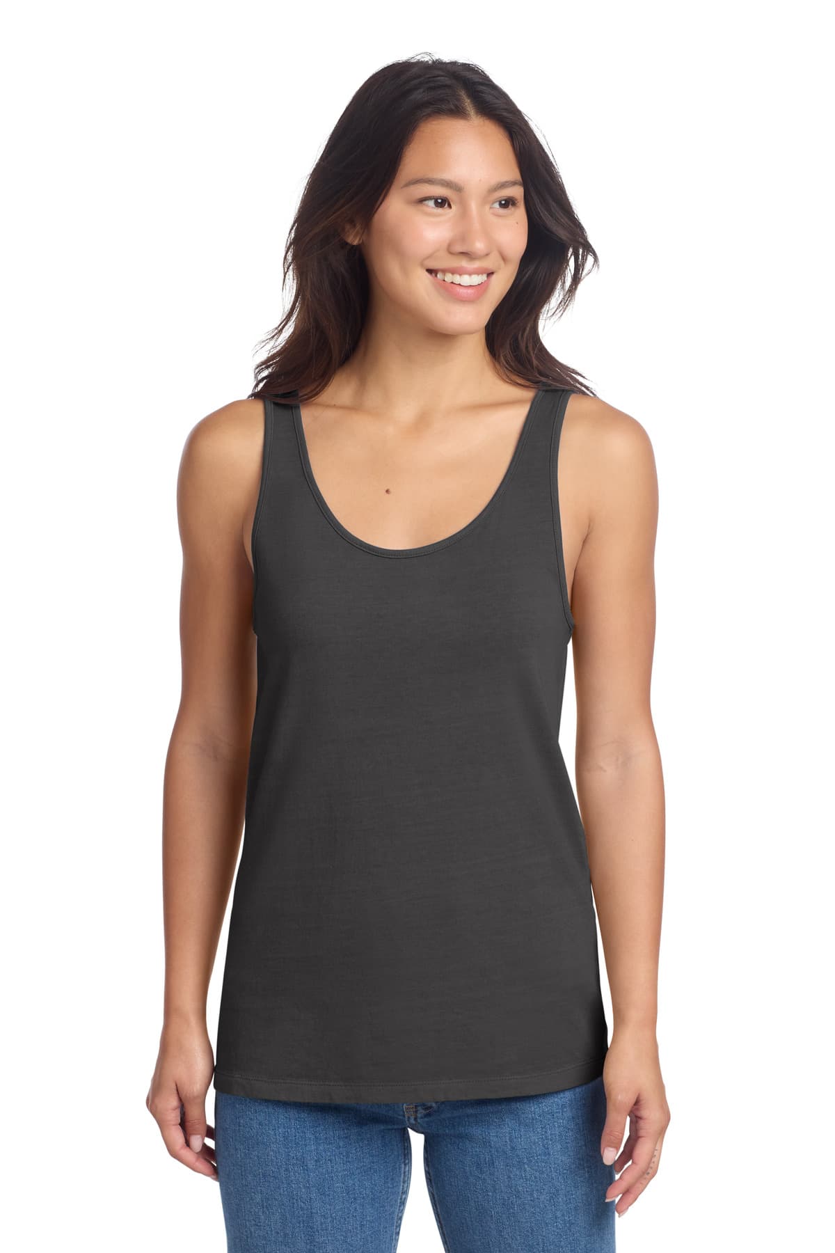 Port & Company Port & Co Women's Beach Wash Garment-Dyed Tank LPC099TT in Coal