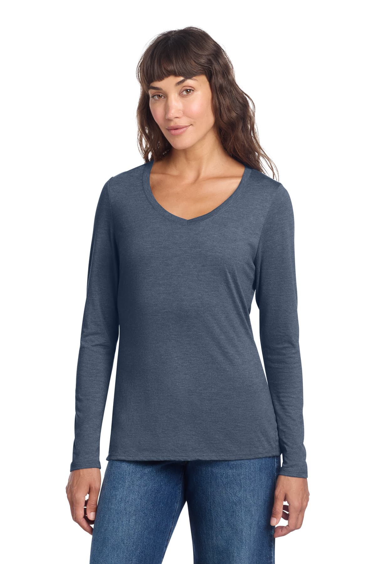 District District Women's Perfect Tri Long Sleeve V-Neck Tee DT135