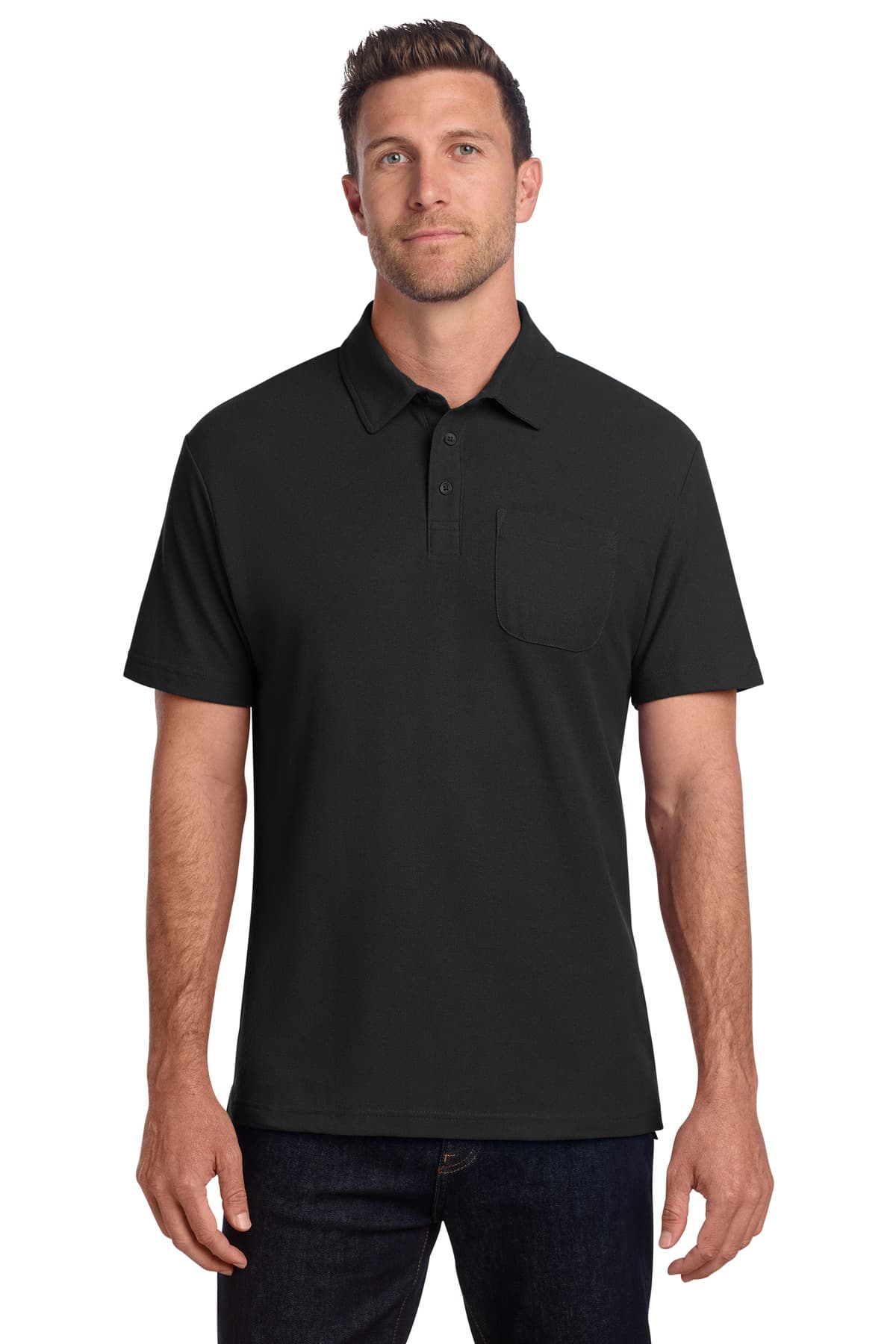 Port Authority Port Authority C-FREE Cotton Blend Pique Pocket Polo K868