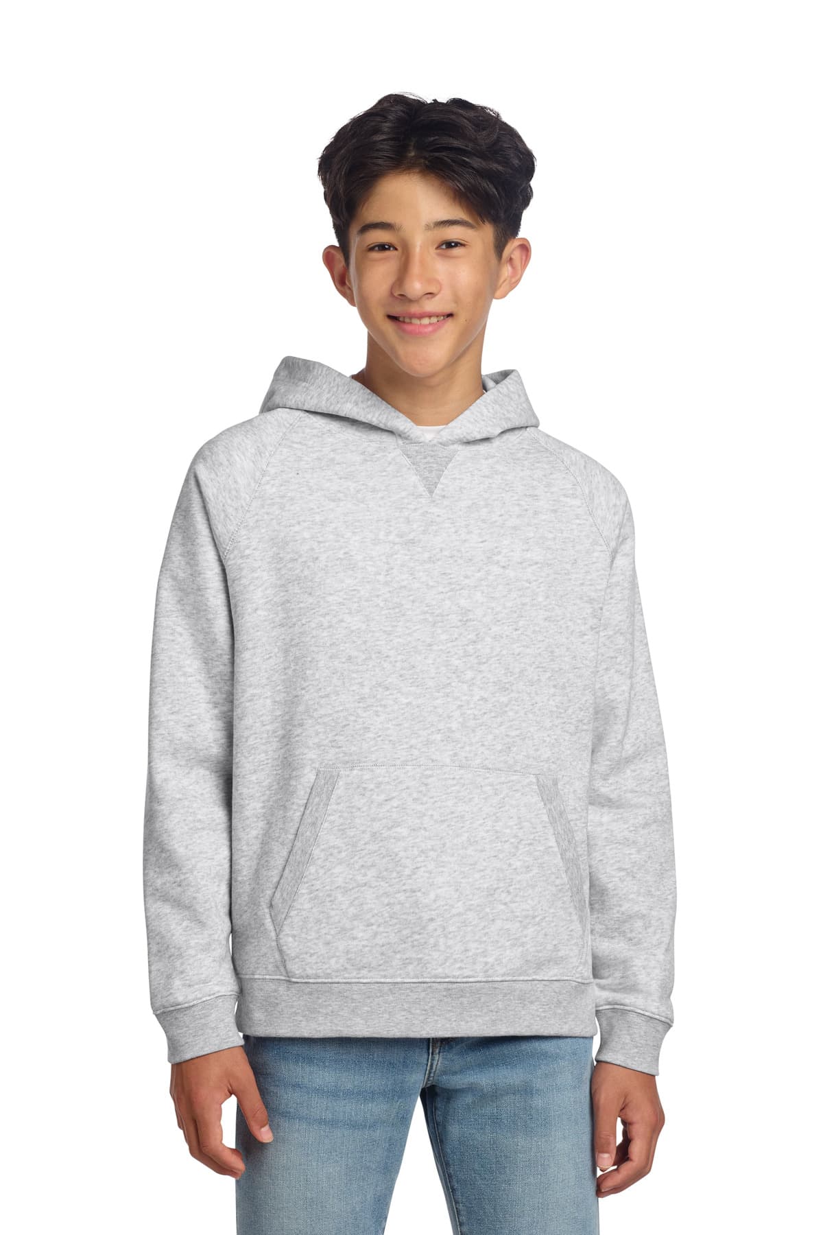 Sport-Tek Sport-Tek Youth Drive Fleece Pullover Hoodie YSTF200 in Athletic Heather