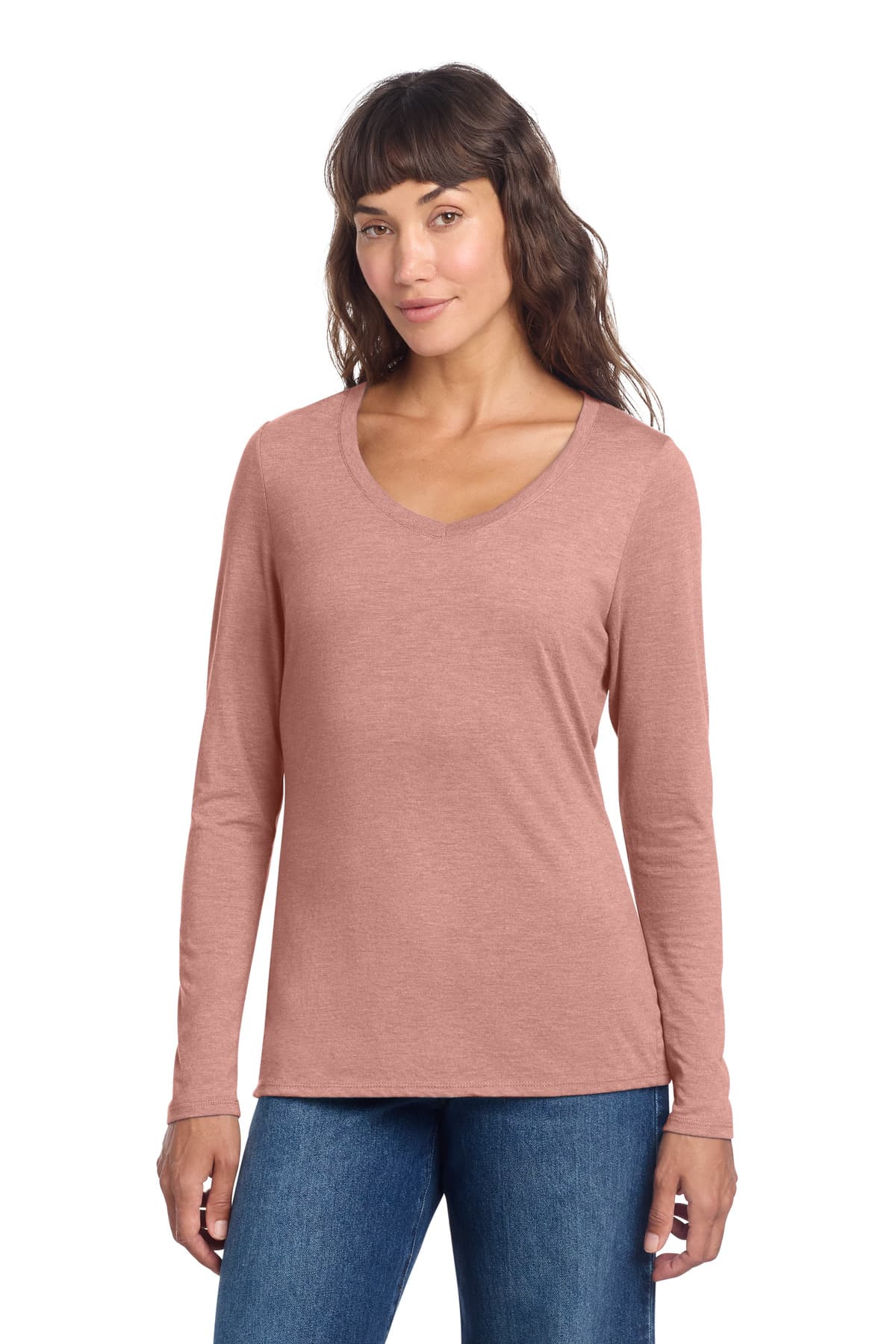 District District Women's Perfect Tri Long Sleeve V-Neck Tee DT135