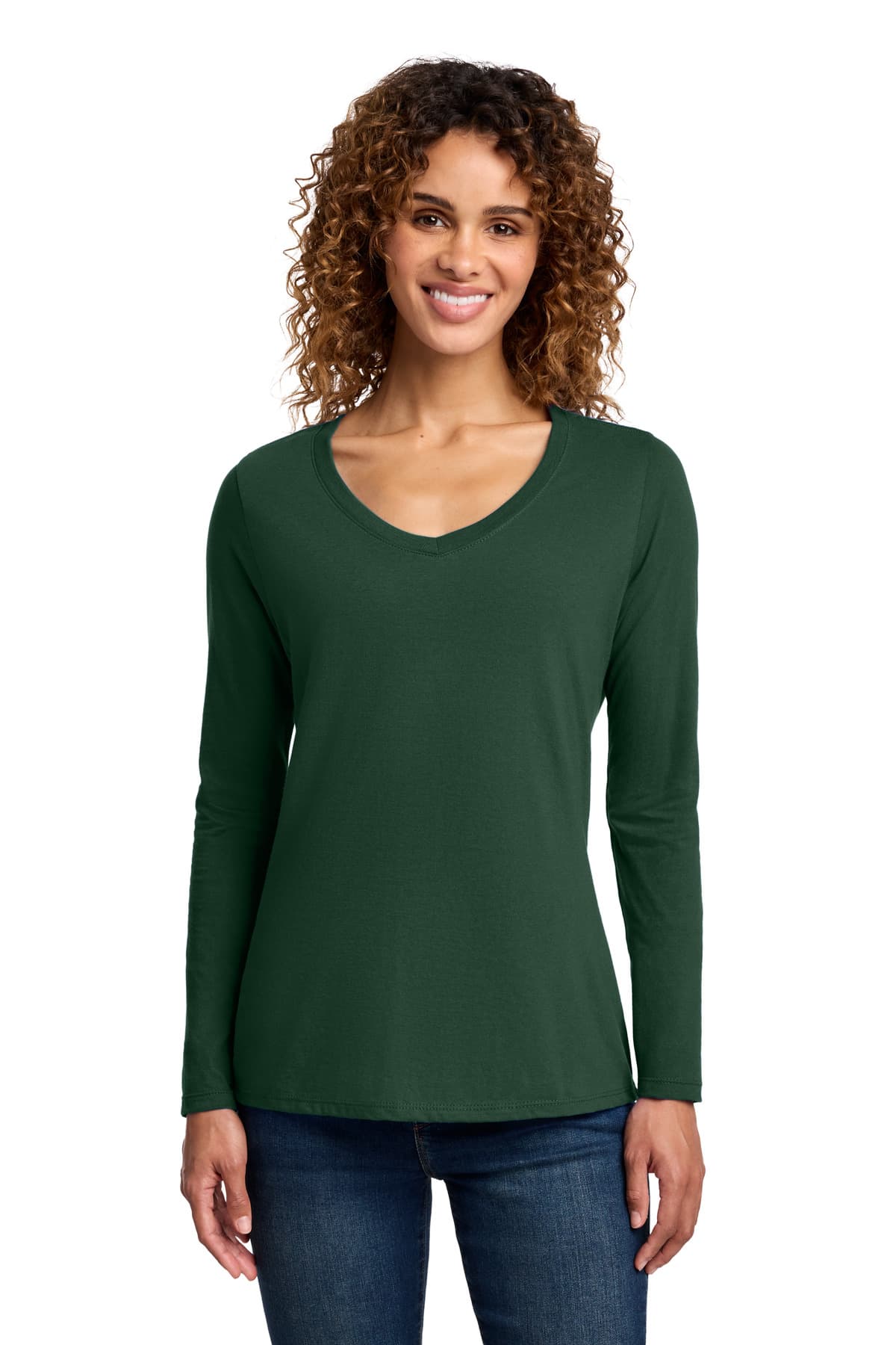 Port & Company Port & Co Women's Long Sleeve Fan Favorite V-Neck Tee. LPC450VLS