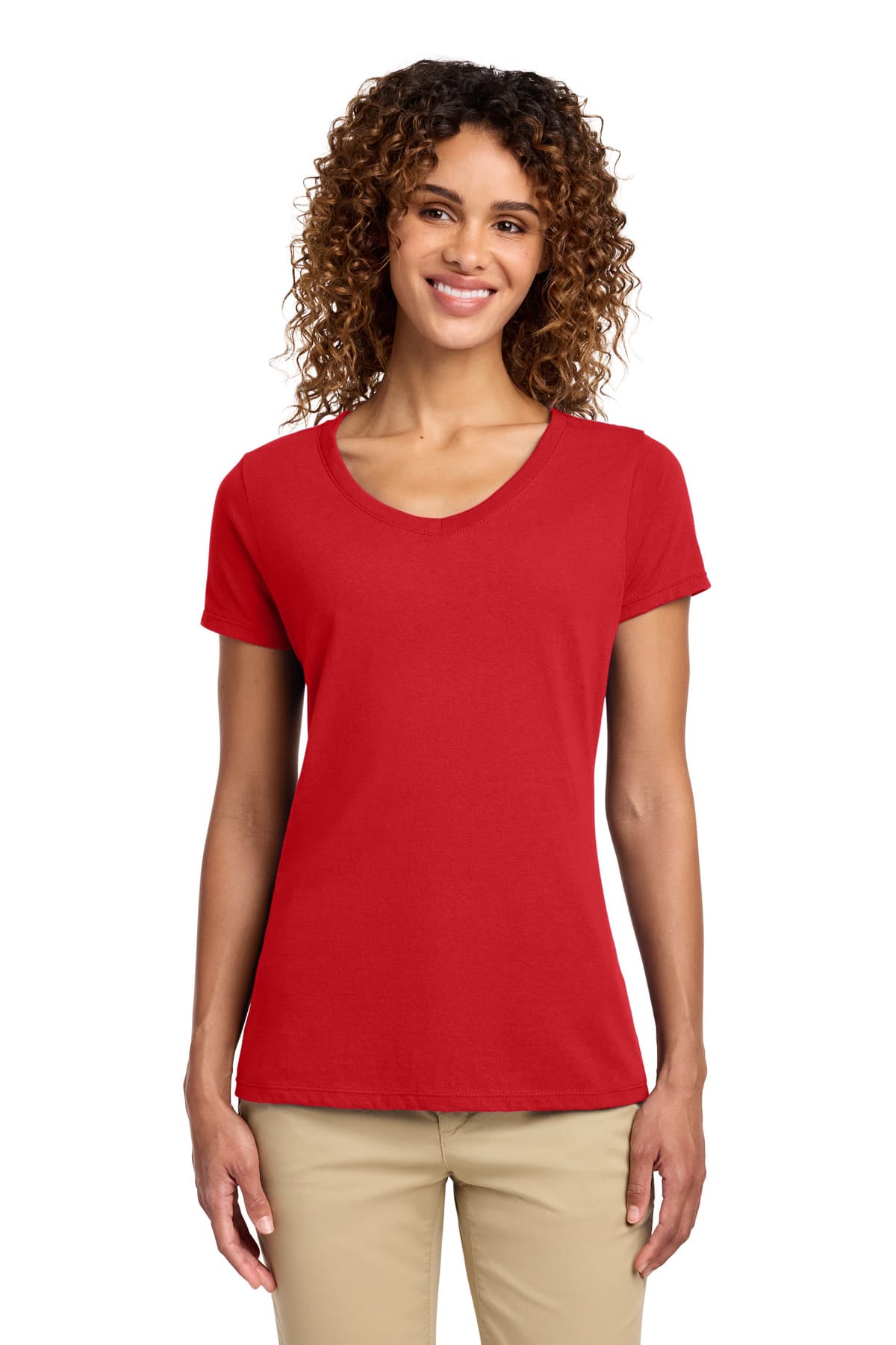 Port & Company Port & Co Women's Fan Favorite V-Neck Tee. LPC450V
