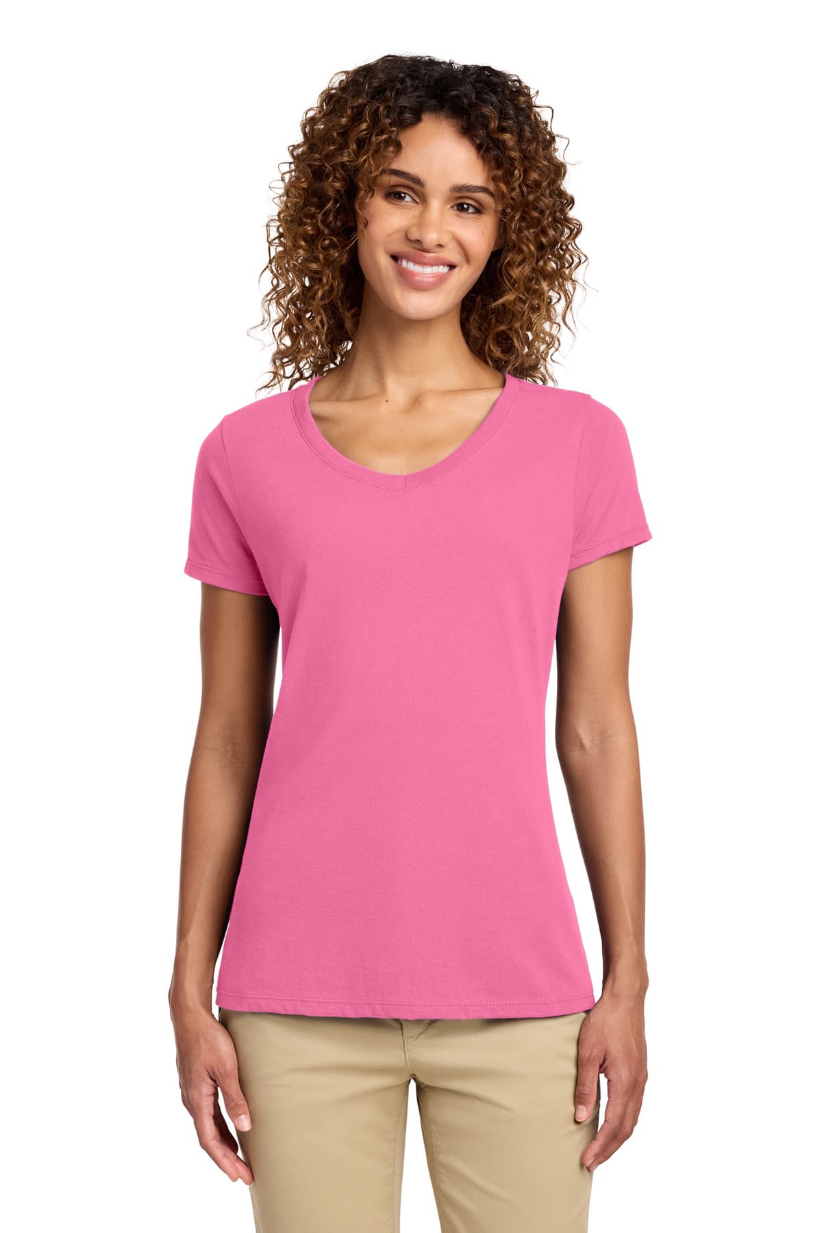 Port & Company Port & Co Women's Fan Favorite V-Neck Tee. LPC450V