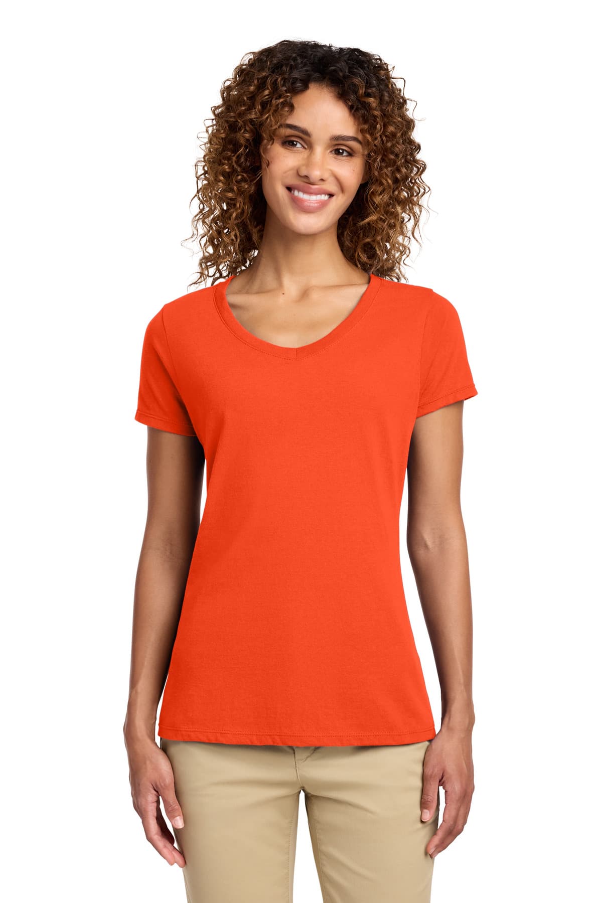Port & Company Port & Co Women's Fan Favorite V-Neck Tee. LPC450V