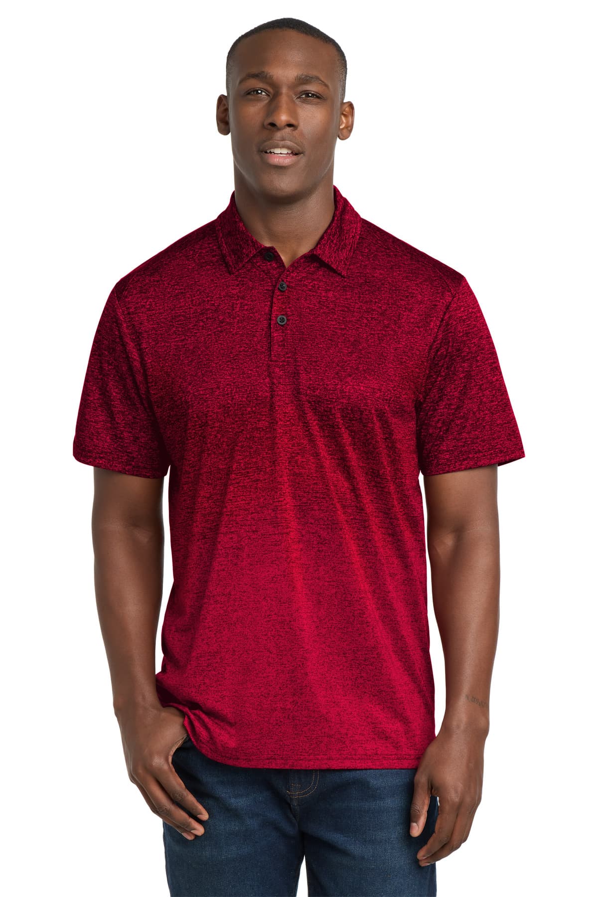 Sport-Tek Sport-Tek  Ombre Heather Polo. ST671