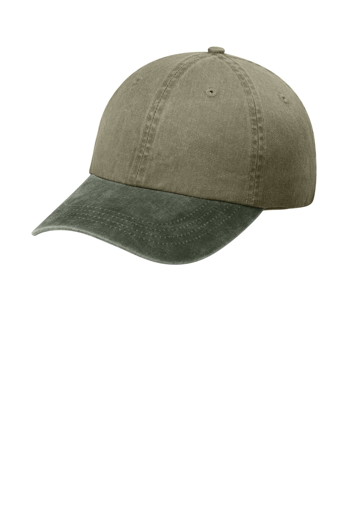 Port Authority Port Authority Two-Tone Pigment-Dyed Cap.  CP83 in Khaki/ Hunter