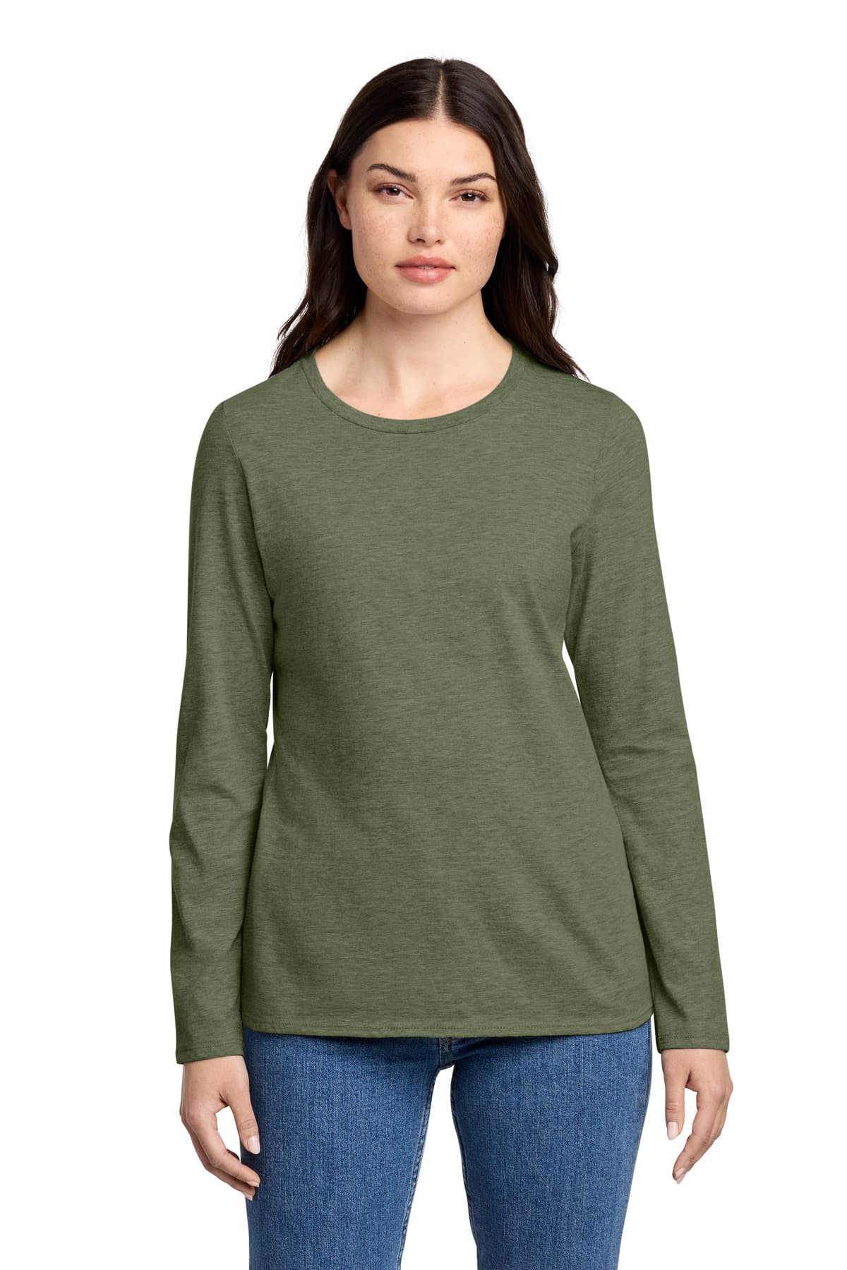 District District Women's Perfect Blend CVC Long Sleeve Tee DT110