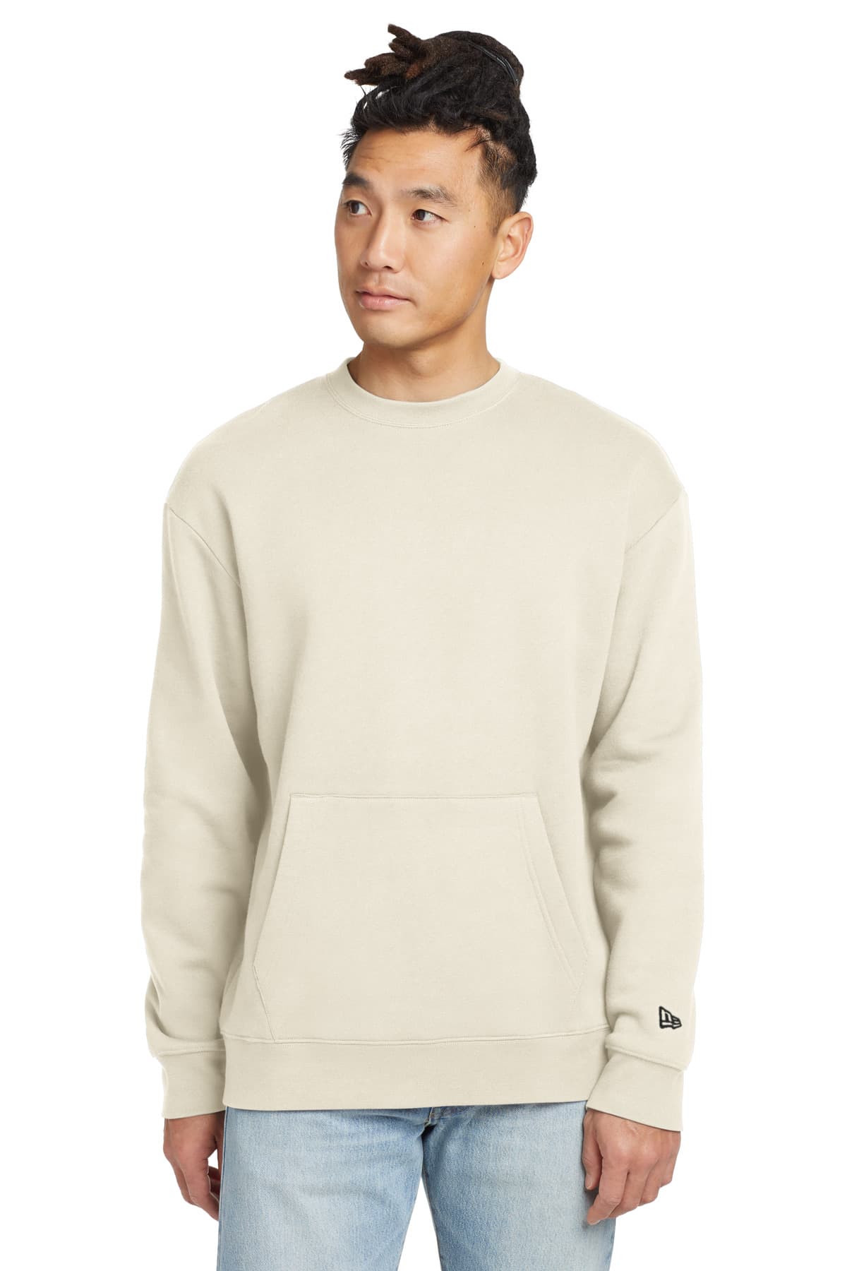 New Era New Era Heritage Fleece Pocket Crew NEA527 in Soft Beige