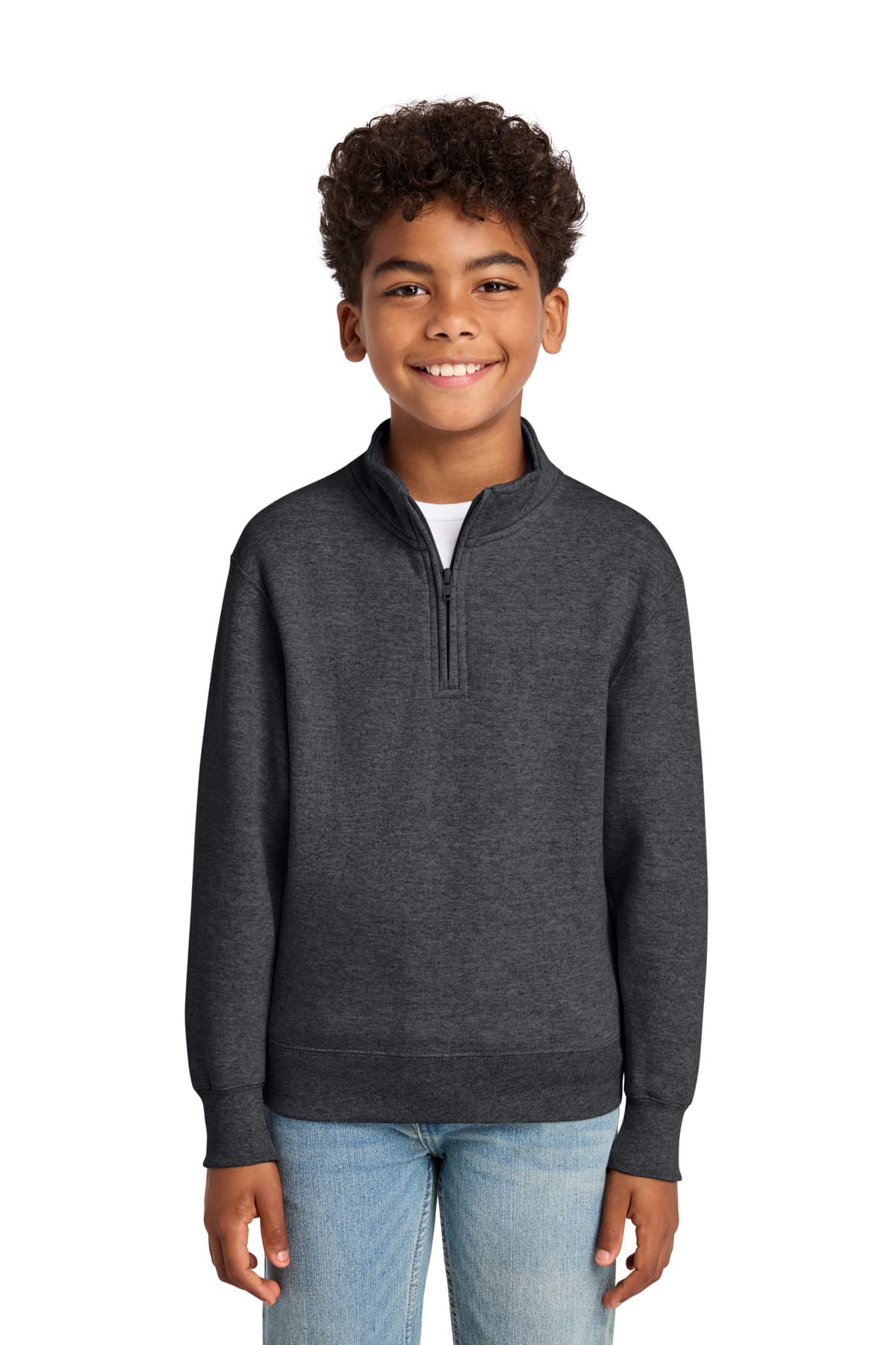 Port & Company Port & Co Youth Core Fleece 1/4-Zip Pullover Sweatshirt PC78YQ
