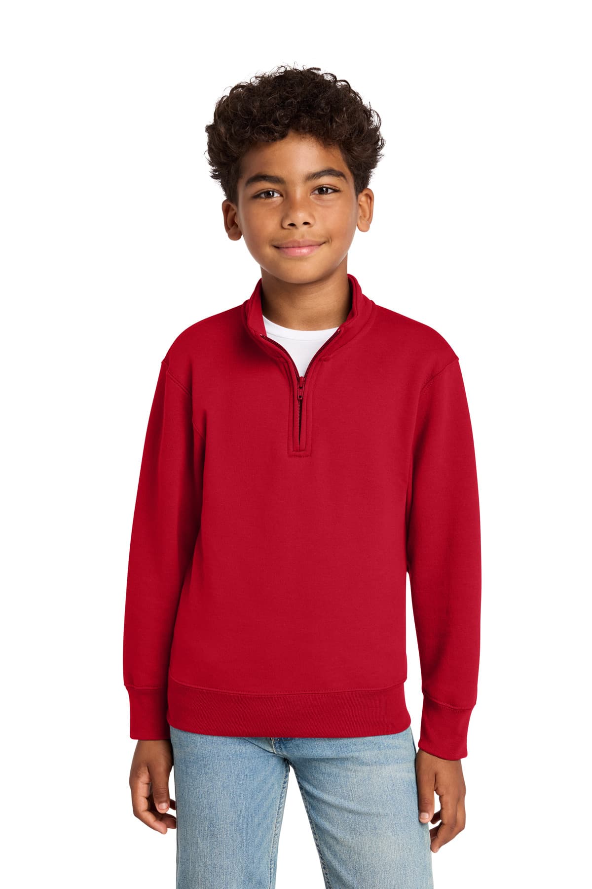 Port & Company Port & Co Youth Core Fleece 1/4-Zip Pullover Sweatshirt PC78YQ